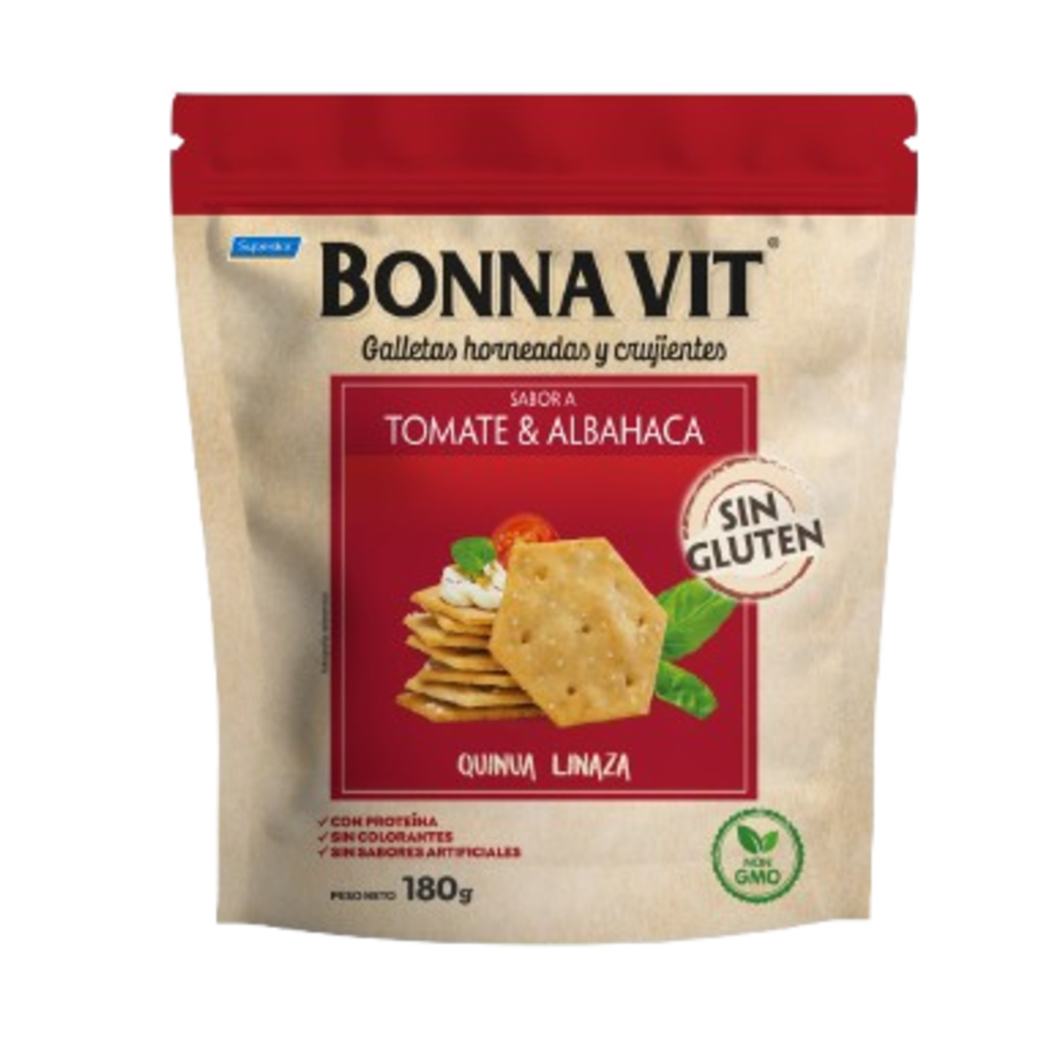 Galletas De Sal Con Tomate Y Albahaca BONNA VIT 180 G