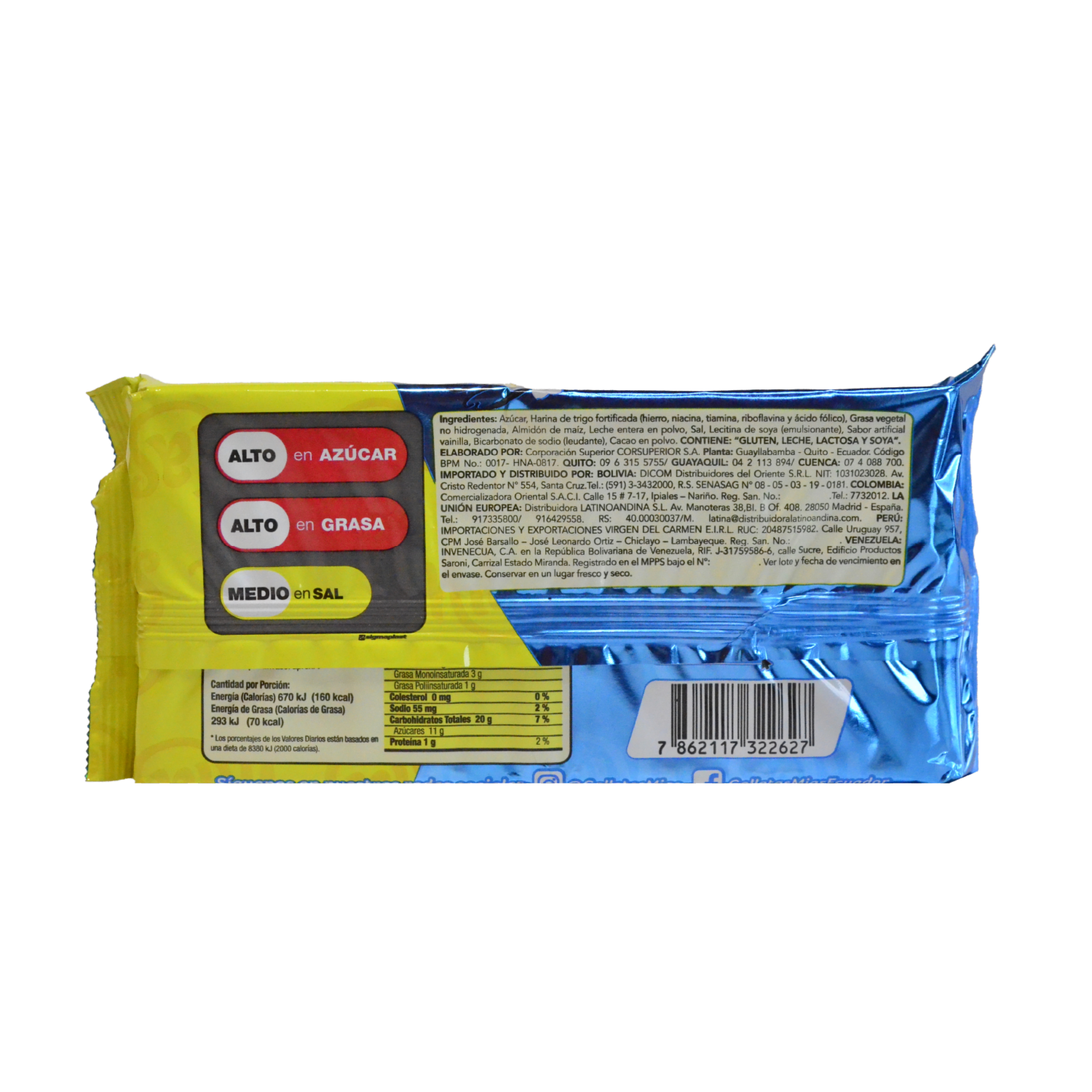 Galletas Dulces Waffer Sabor A Vainilla MÍAS 226 G