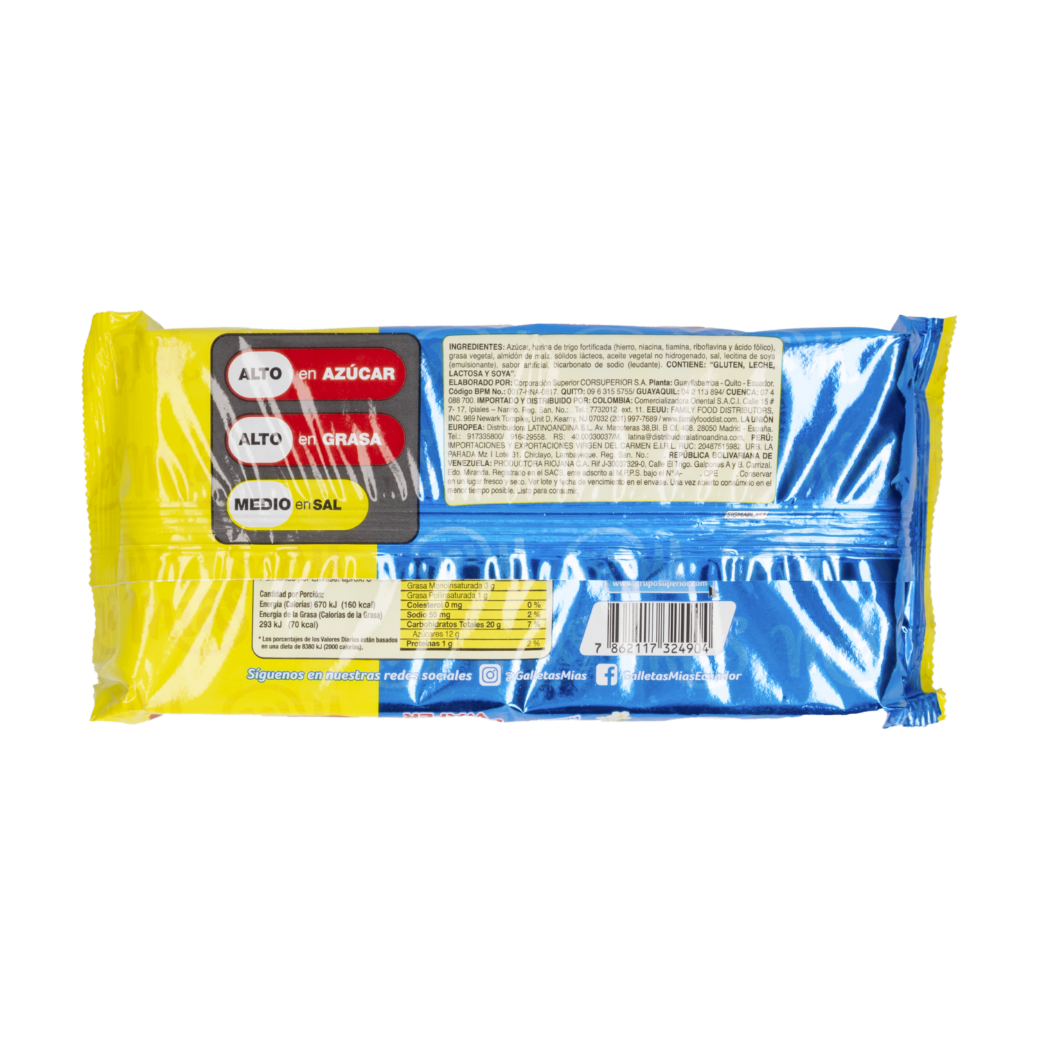 Galletas Dulces Waffer Sabor A Vainilla MÍAS 157 G