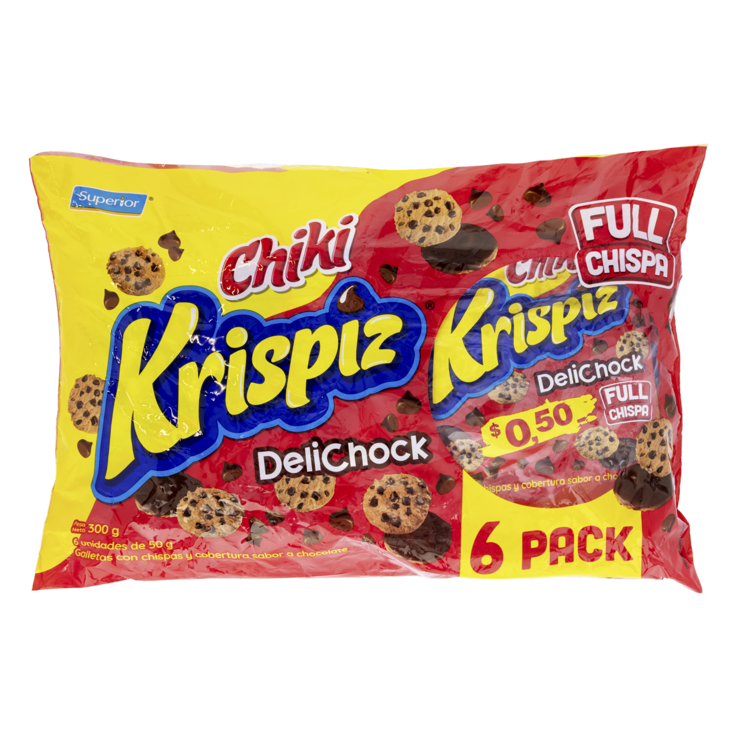 Galletas Dulces Chiki Delichock KRISPIZ 6 X 50 G