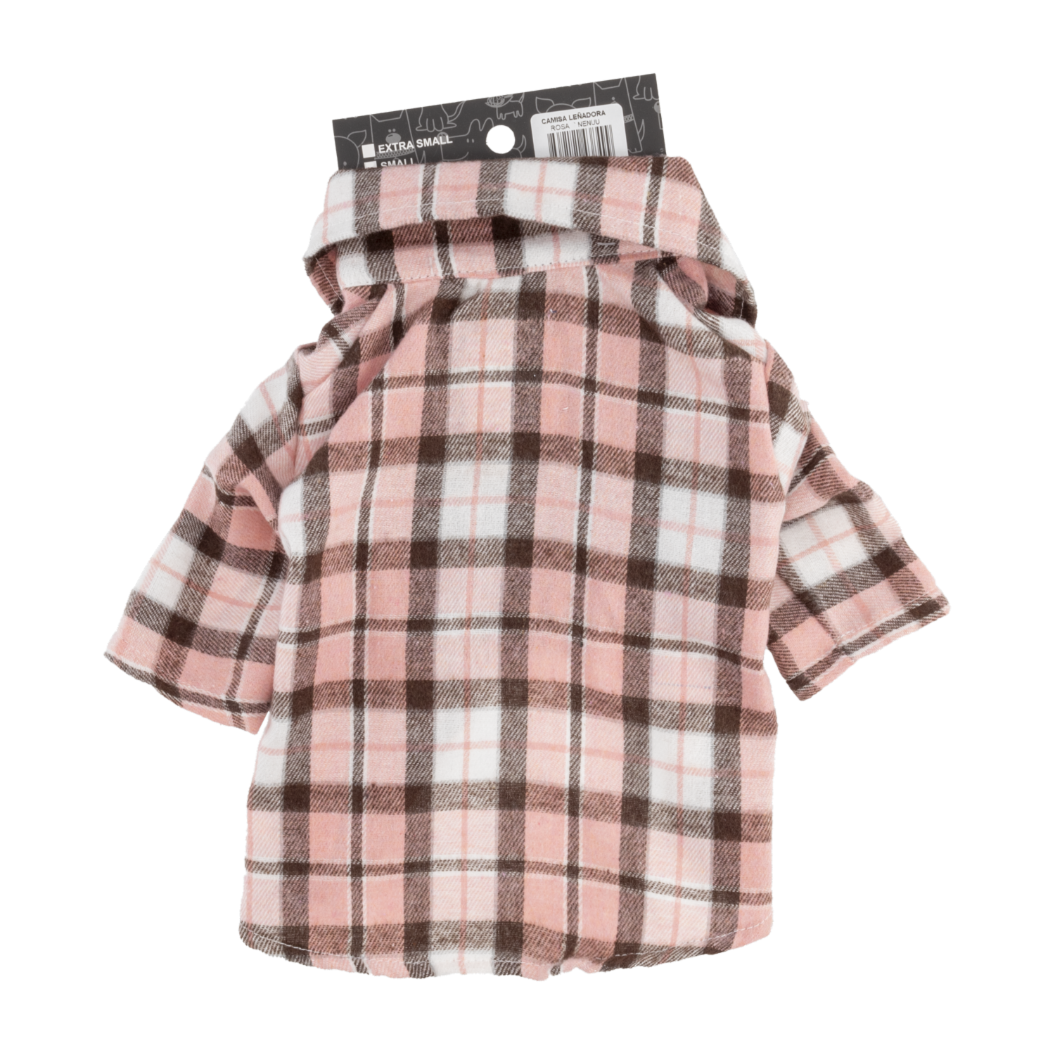 Camisa Para Mascota Diseño Leñadora  Hembra Color Rosa MR. & MRS. Talla Pequeño