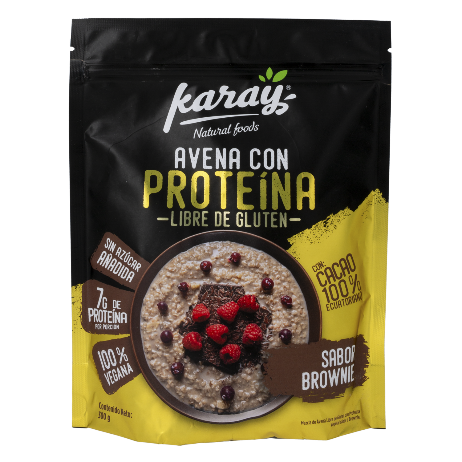 Avena Con Proteína Libre Gluten Sabor A Brownie KARAY 300 G