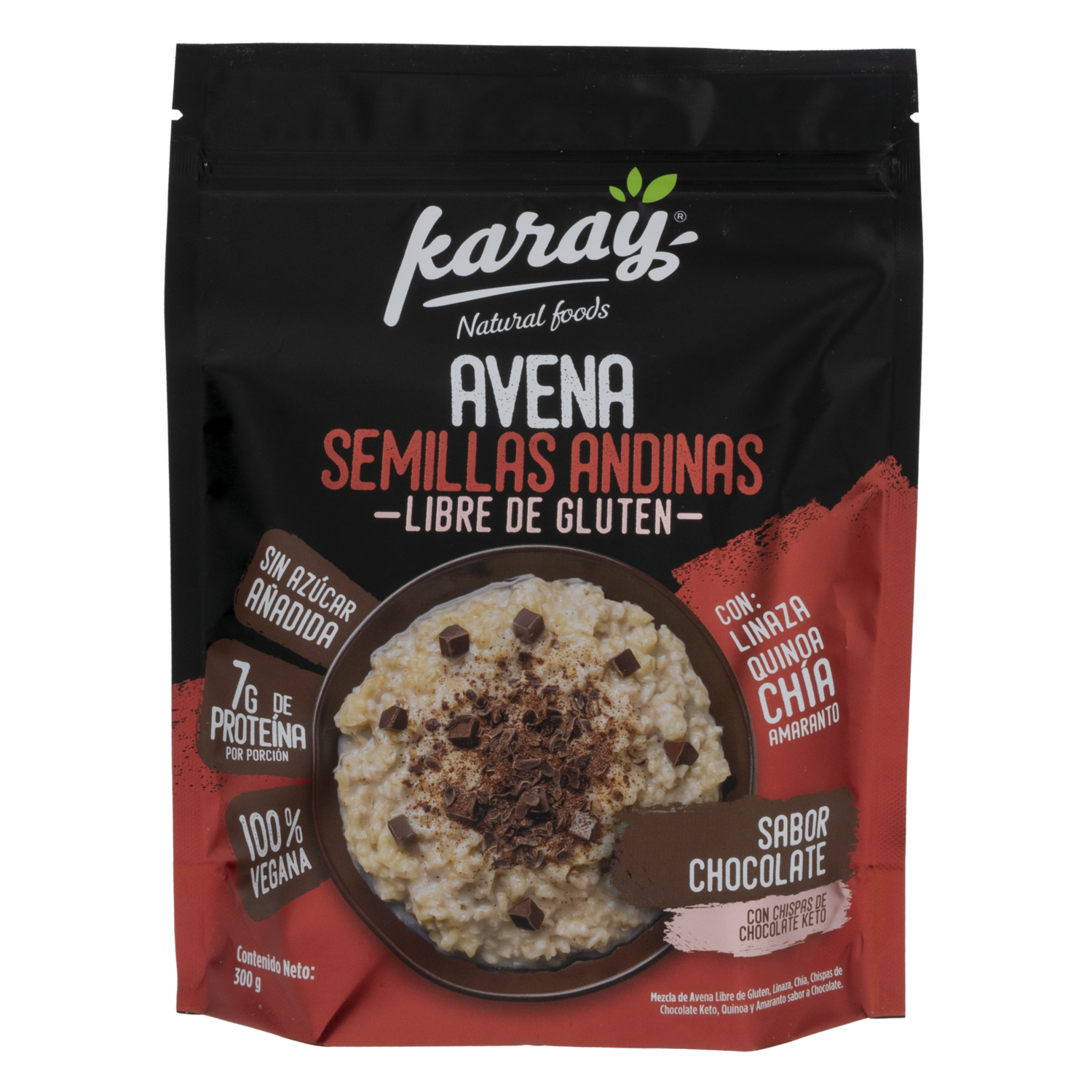 Avena Con Semillas Andinas Sabor A Chispas De Chocolate KARAY 300 G