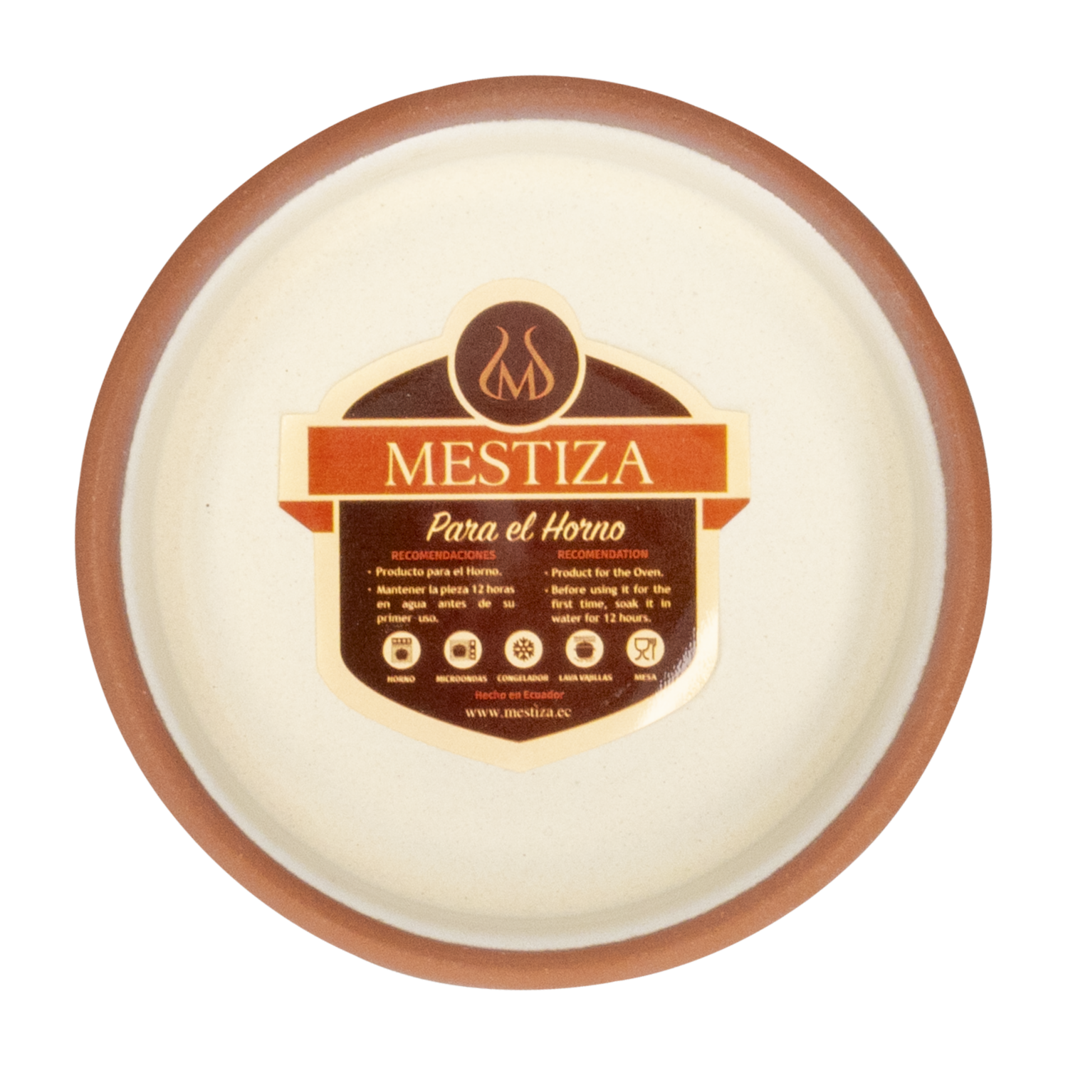 Cazuela Sin Asa Color Crema Mate MESTIZA Unidad