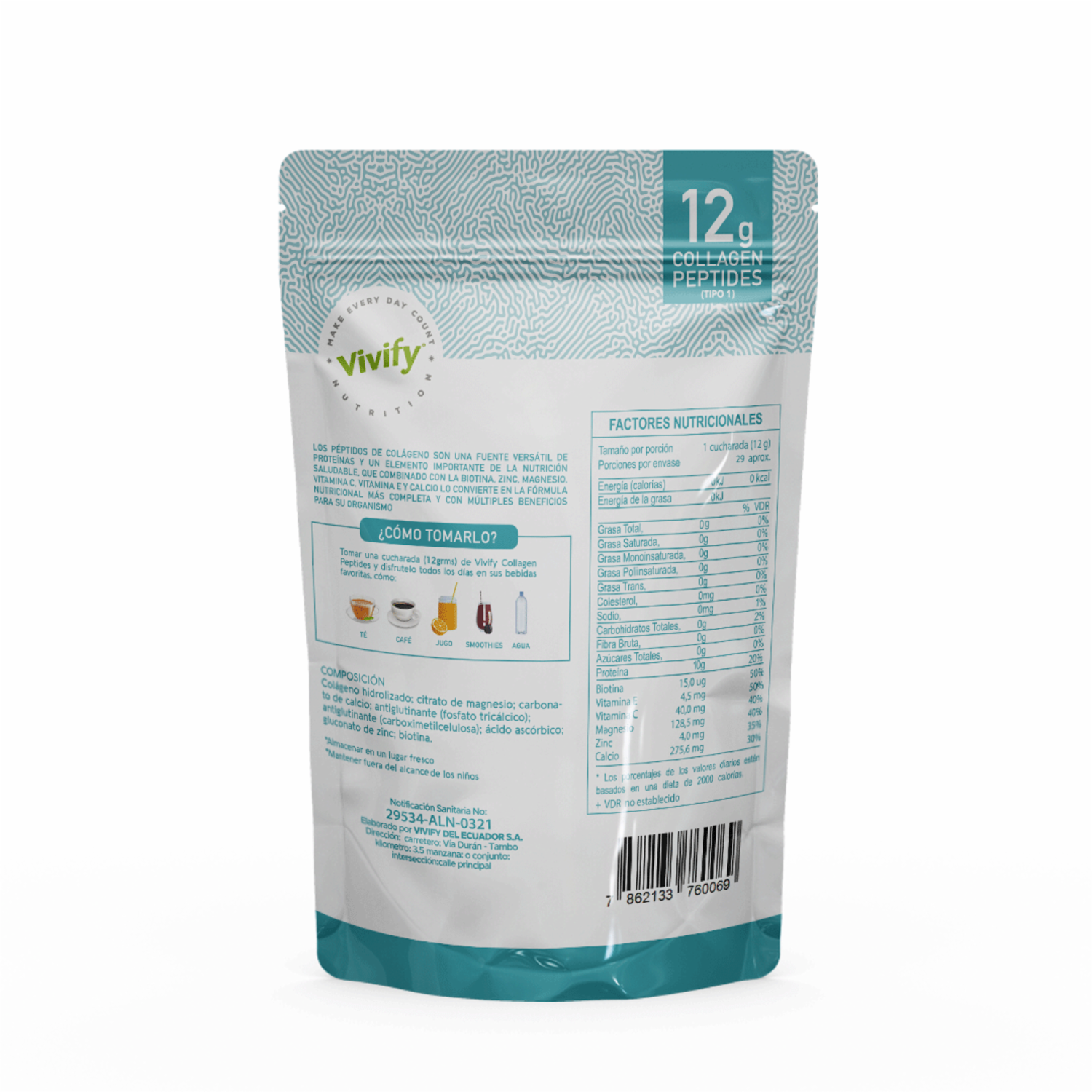 Suplemento Nutricional Sabor Cookies &Cream COLLAGEN PEPTIDES 350 G