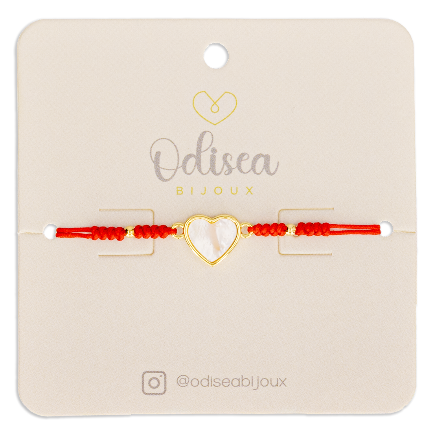 Pulsera Corazón Nácar Roja ODISEA BIJOUX Unidad