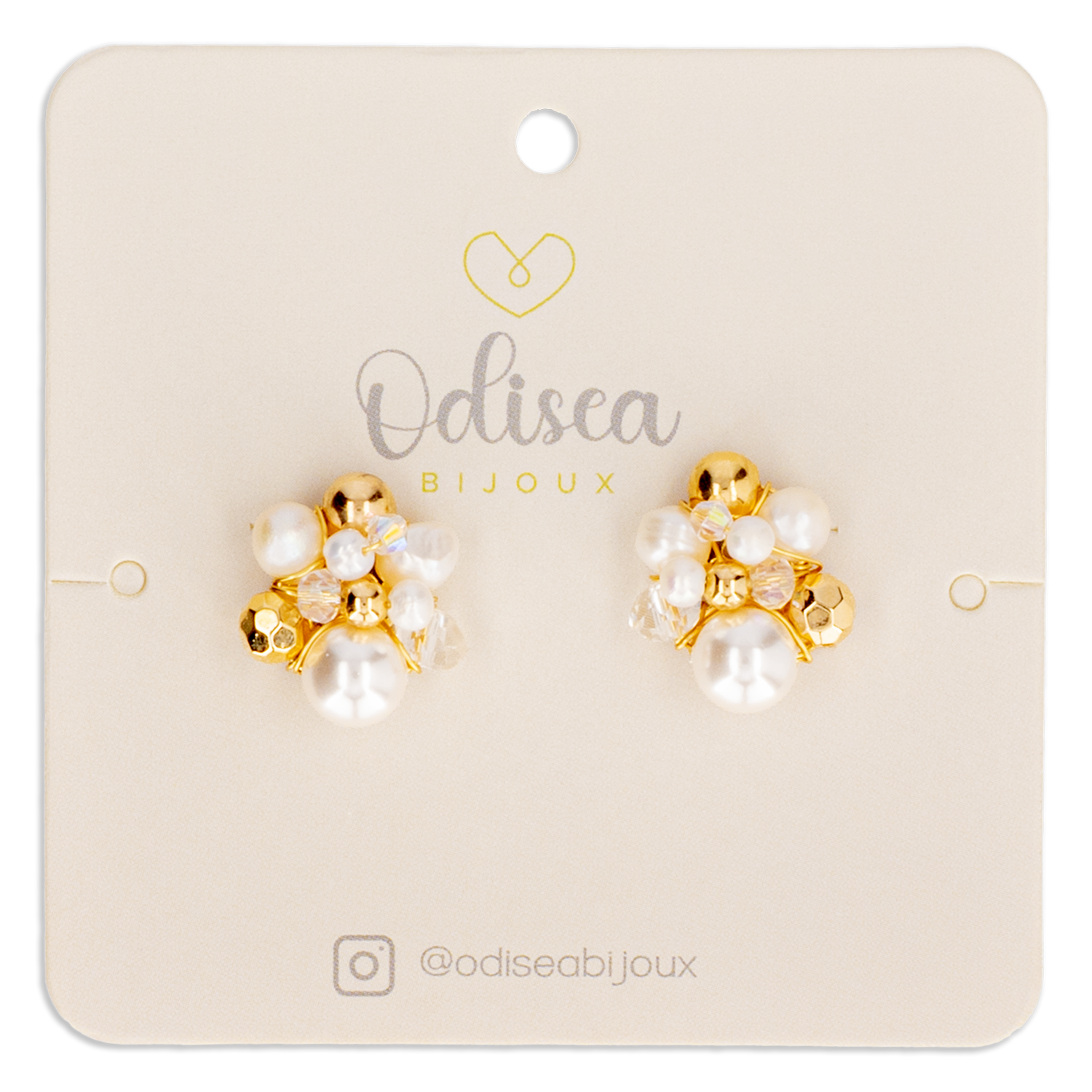 Aretes Para Dama Arianna Blanco ODISEA BIJOUX Unidad