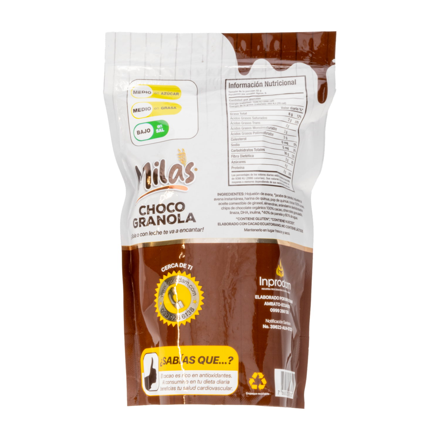 Granola Con Chocolate MILAS 250 G