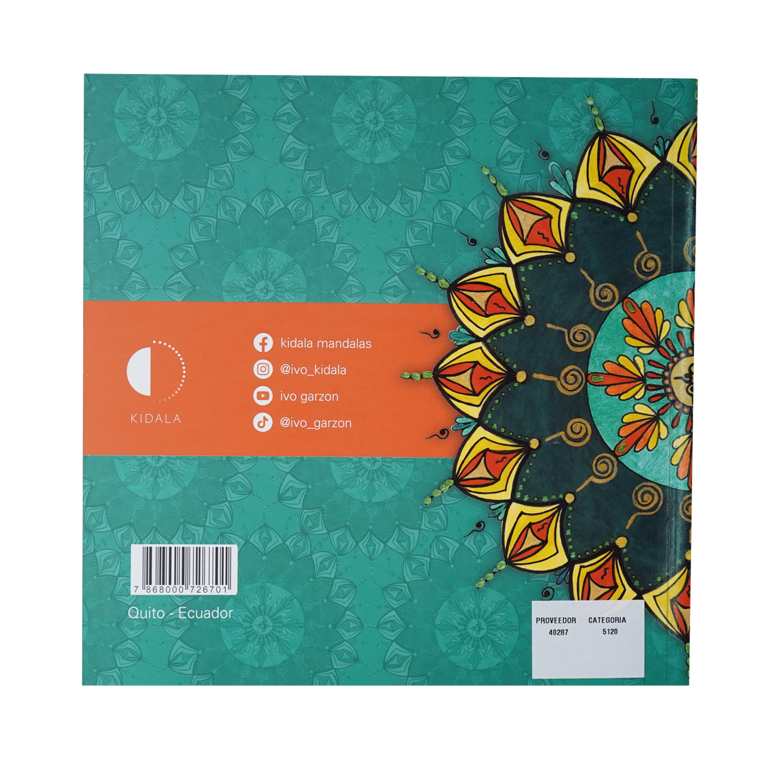Libro Mandalas El Arte De Pintar Y Encontrar Paz LIBRO DIVO 40 Páginas
