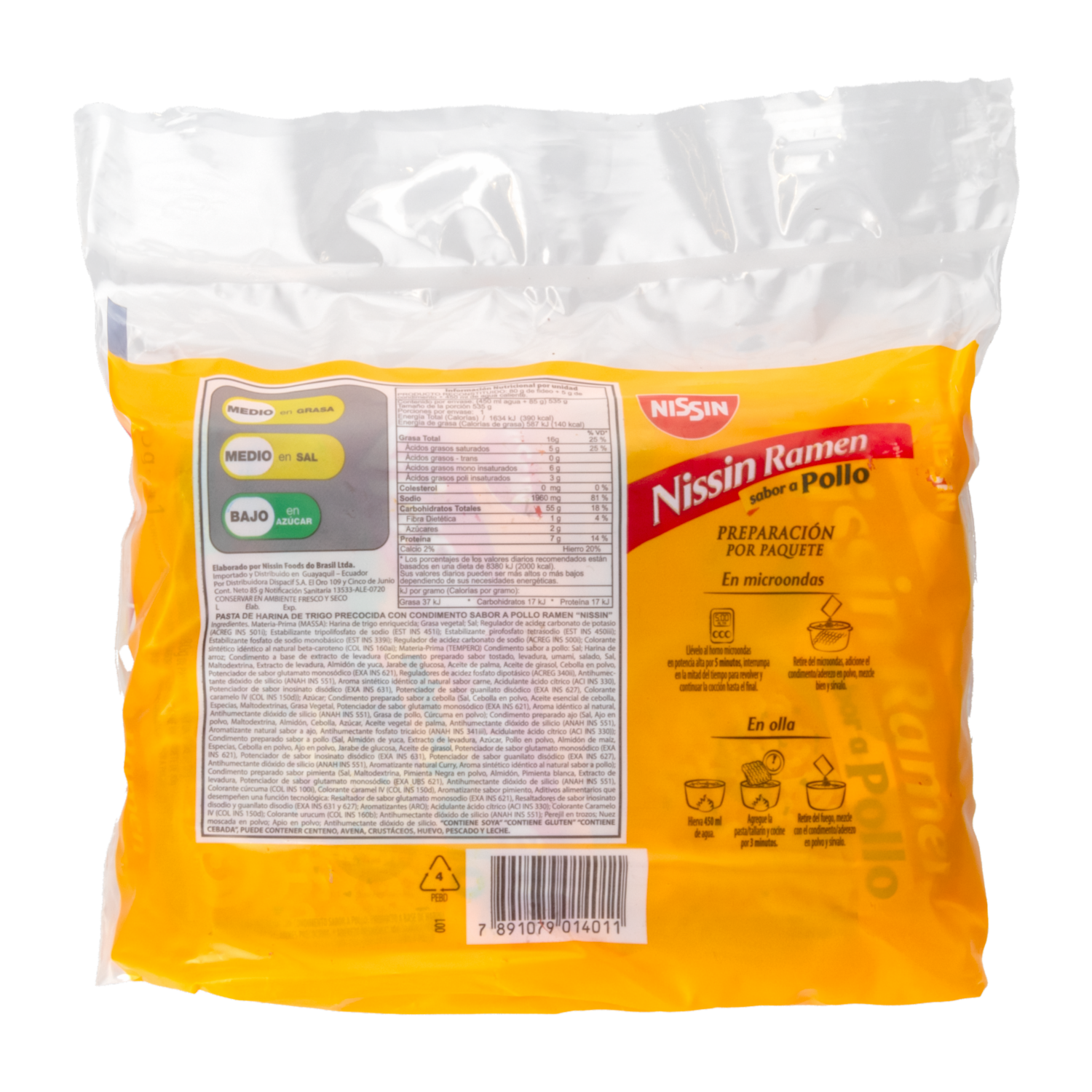 Ramen Instantáneo Sabor A Pollo NISSIN 340 G