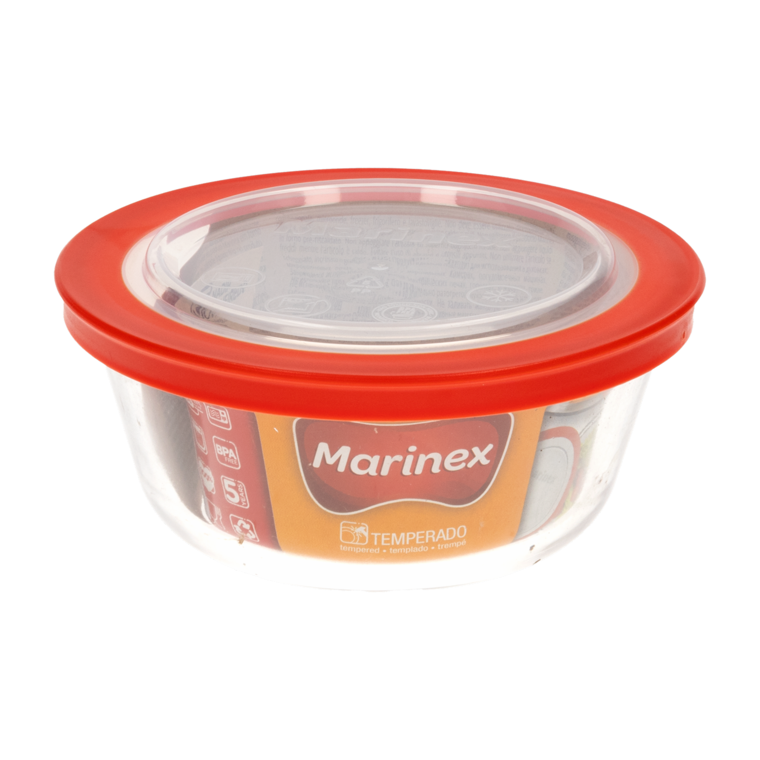Bowl Refractario Redondo Pequeño Con Tapa MARINEX 600 Ml