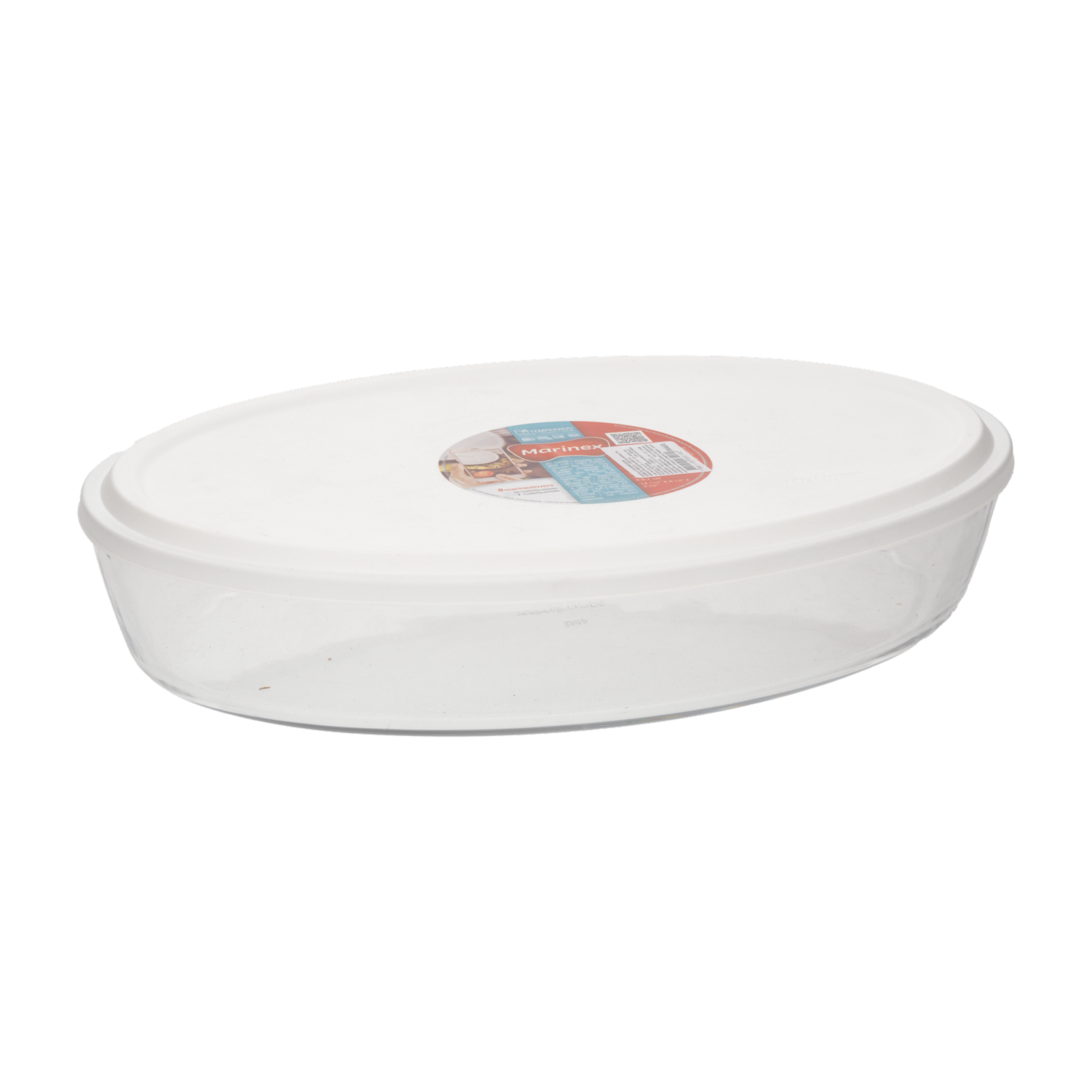Fuente Refractaria Ovalada Grande Con Tapa MARINEX 3.2 Litros