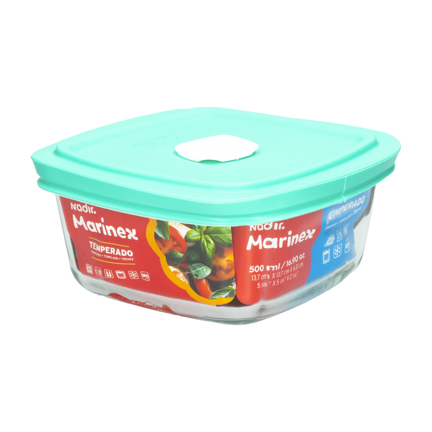 Refractario Con Tapa MARINEX 500 ML