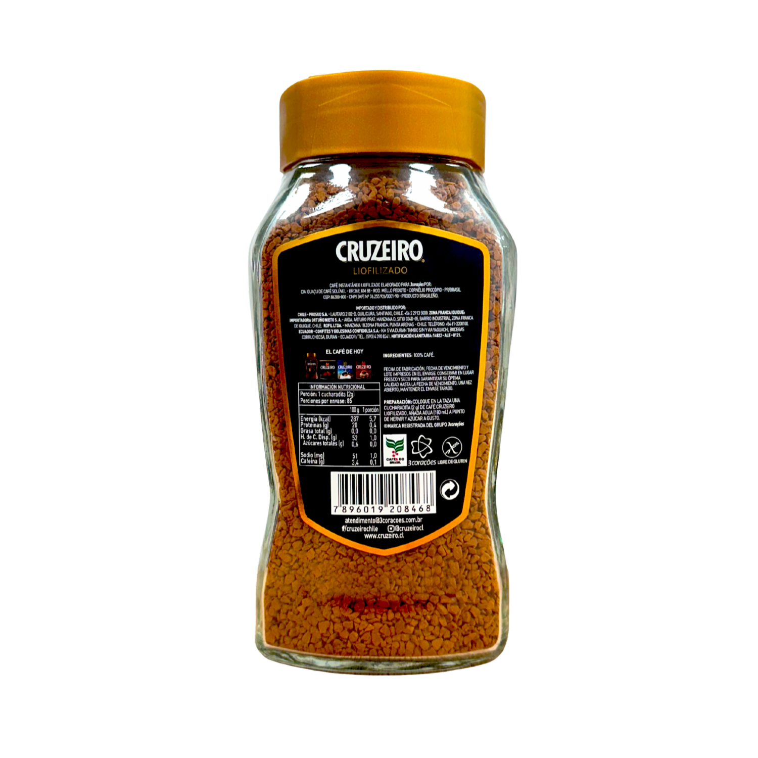 Café Instantáneo Liofilizado Aroma Y Sabor Intenso CRUZEIRO 170 G