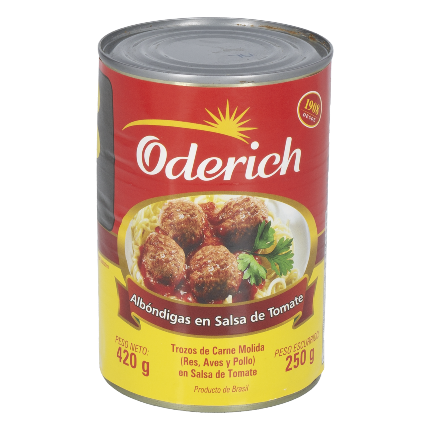 Albóndigas En Salsa De Tomate Enlatadas ODERICH 420 G