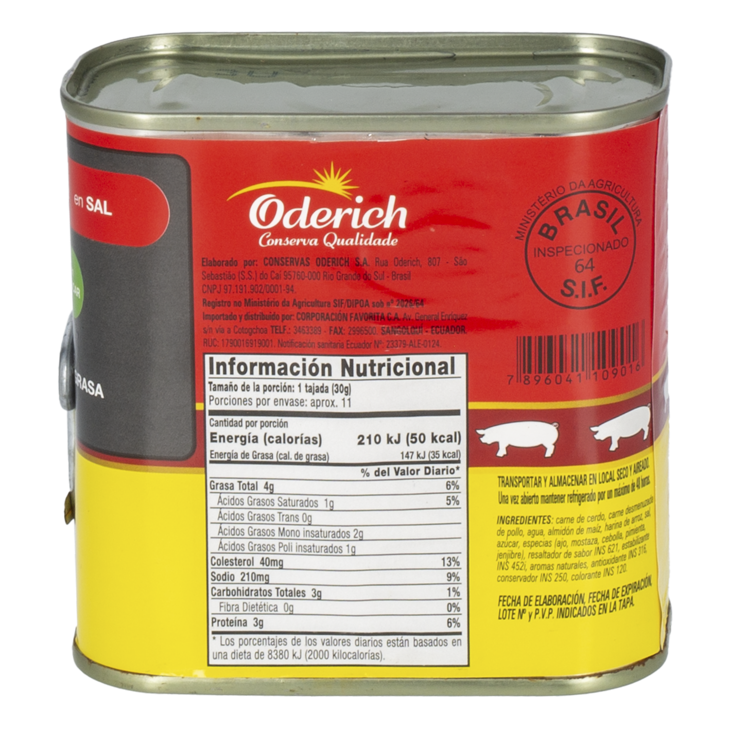 Jamonilla De Cerdo En Conserva Enlatada ODERICH 320 G