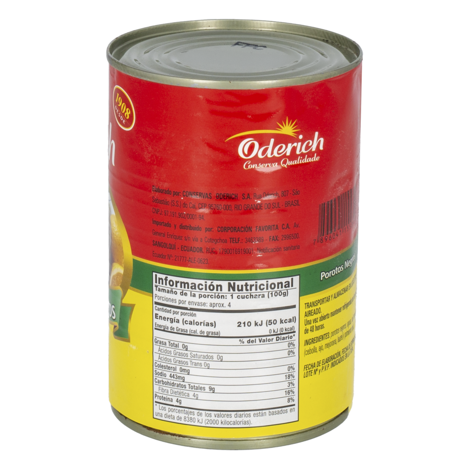 Frejol Negro En Conserva ODERICH 420 G