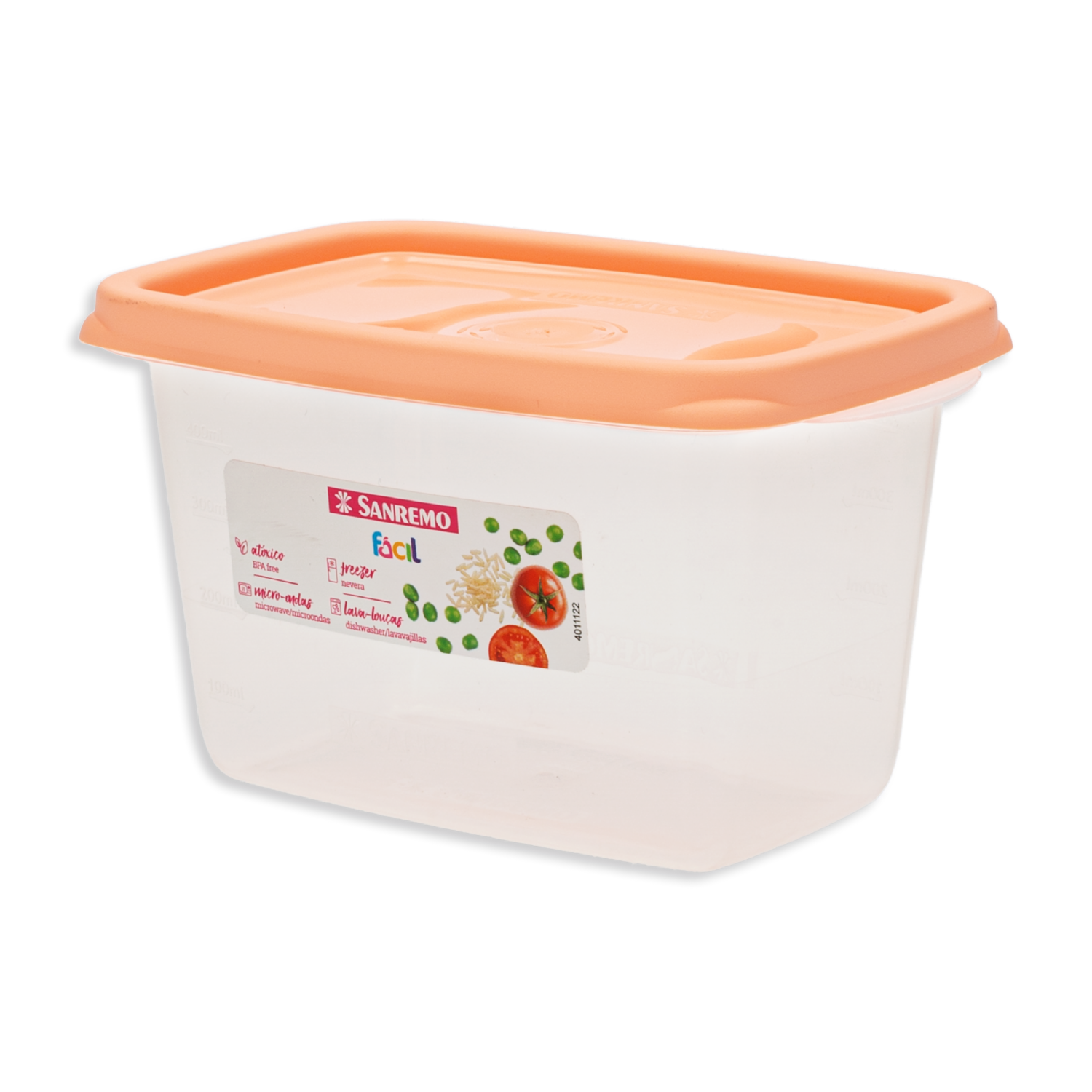 Repostero Hermético Rectangular Rosa Fácil SANREMO 580 Ml