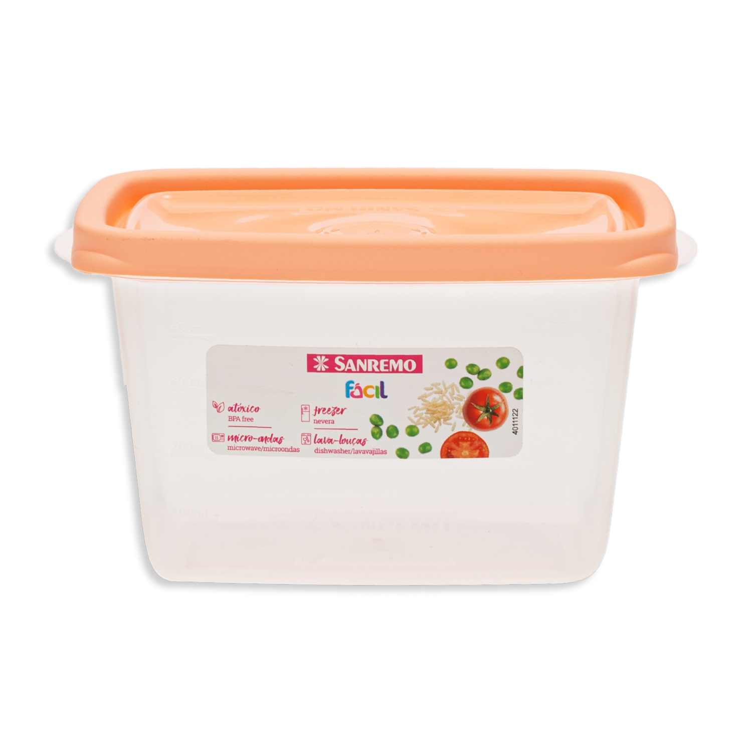 Repostero Hermético Rectangular Rosa Fácil SANREMO 580 Ml
