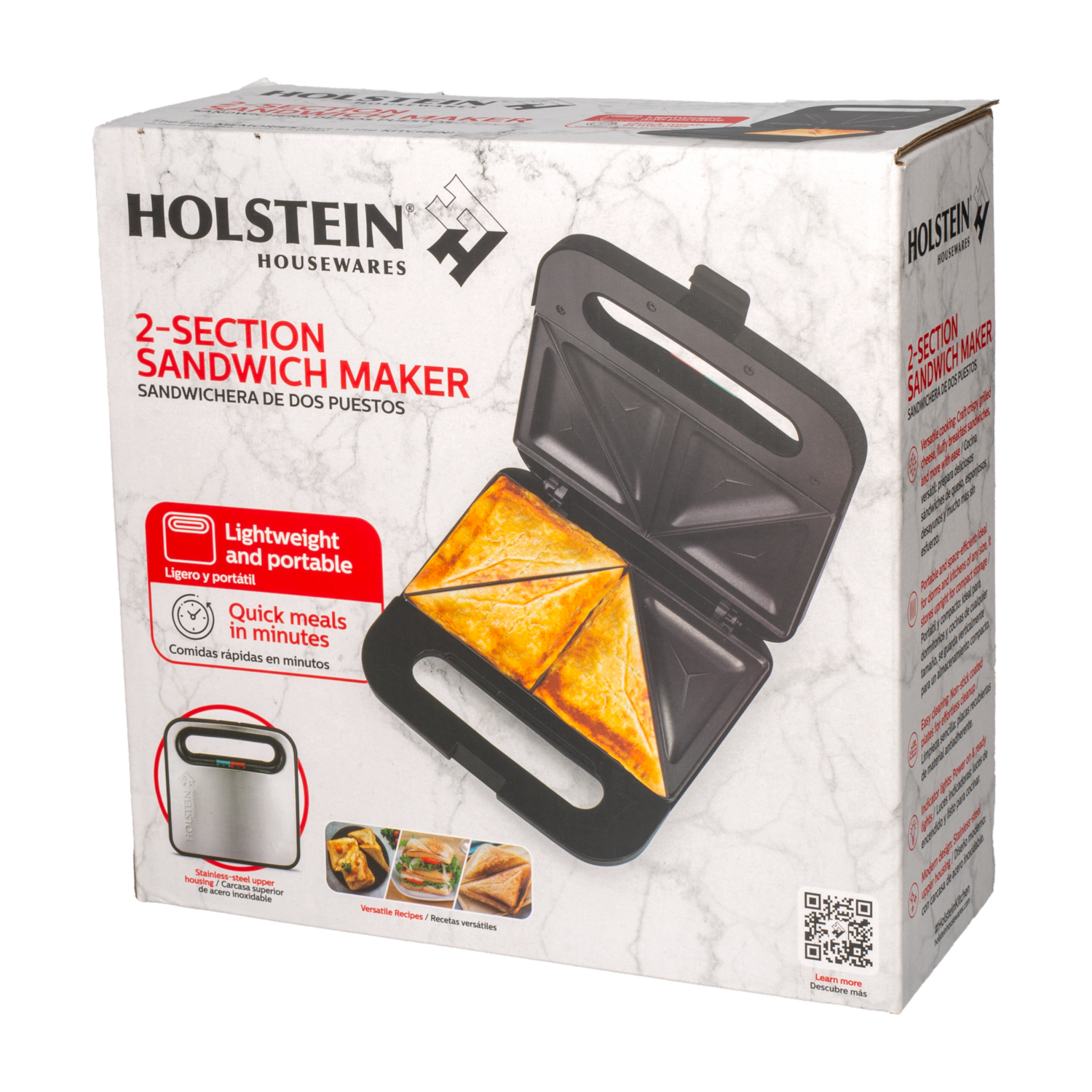 Sanduchera 2 Secciones HH-09125001B HOLSTEIN 110 V