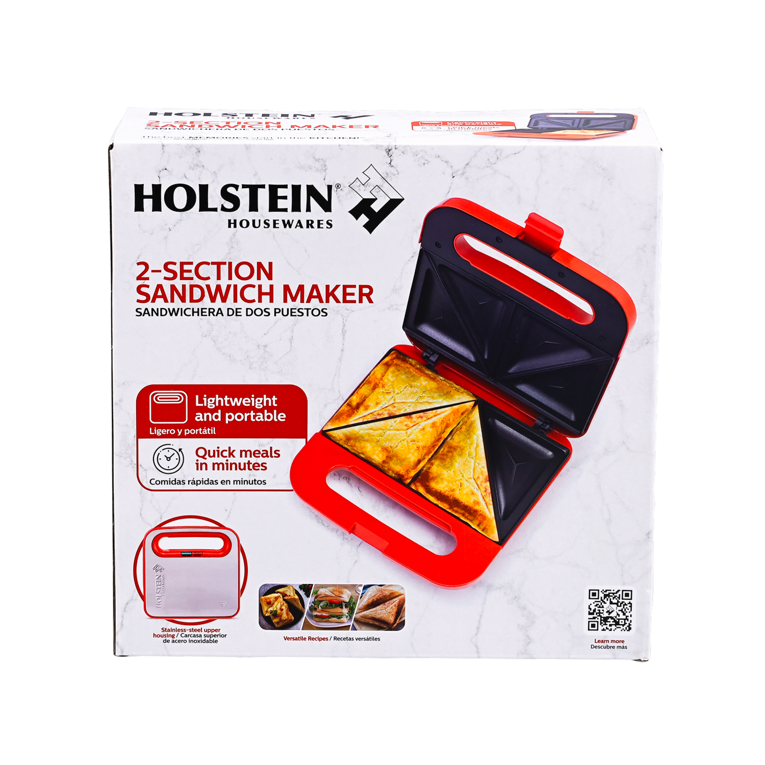 Sanduchera Parrilla HH-09125001R HOLSTEIN 2 Panes