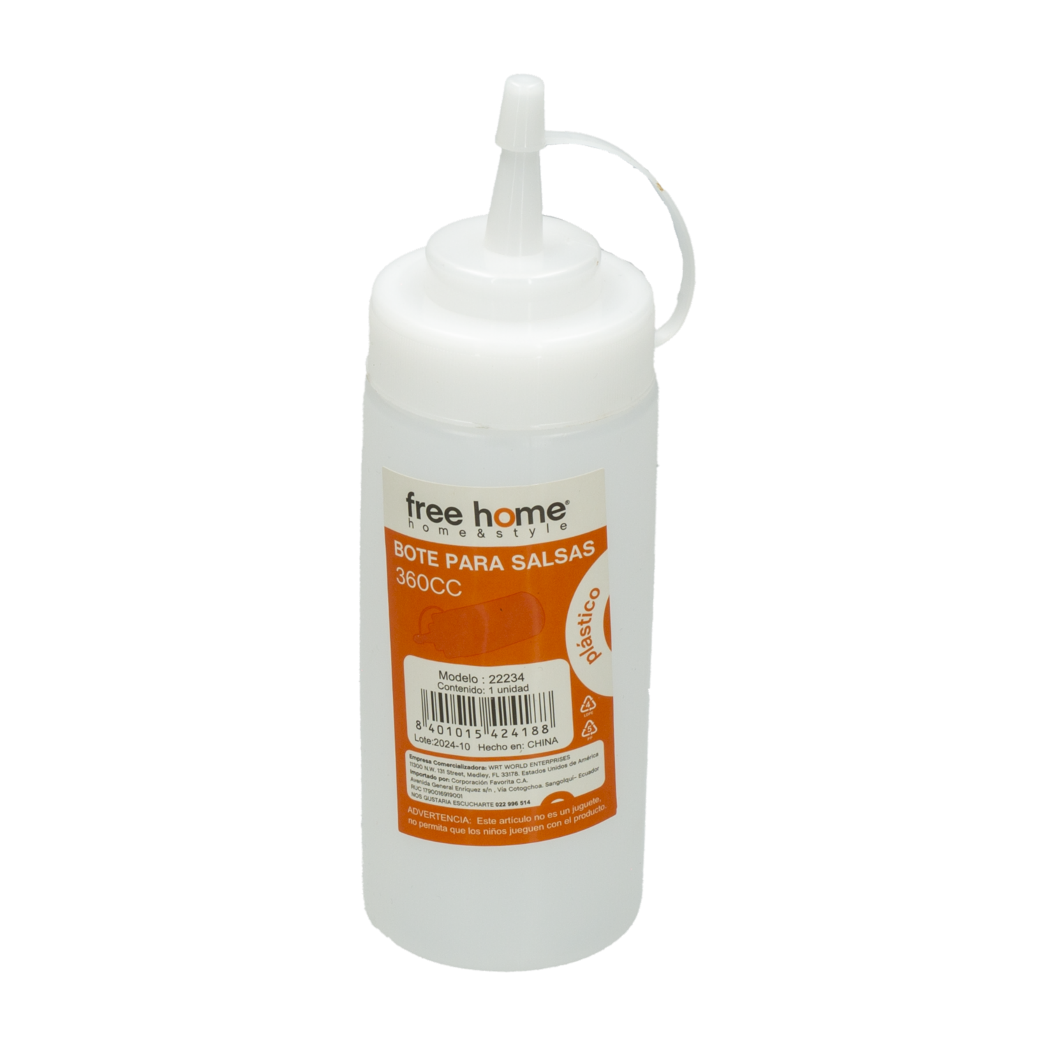 Frasco Para Salsas FREE HOME 360 Ml