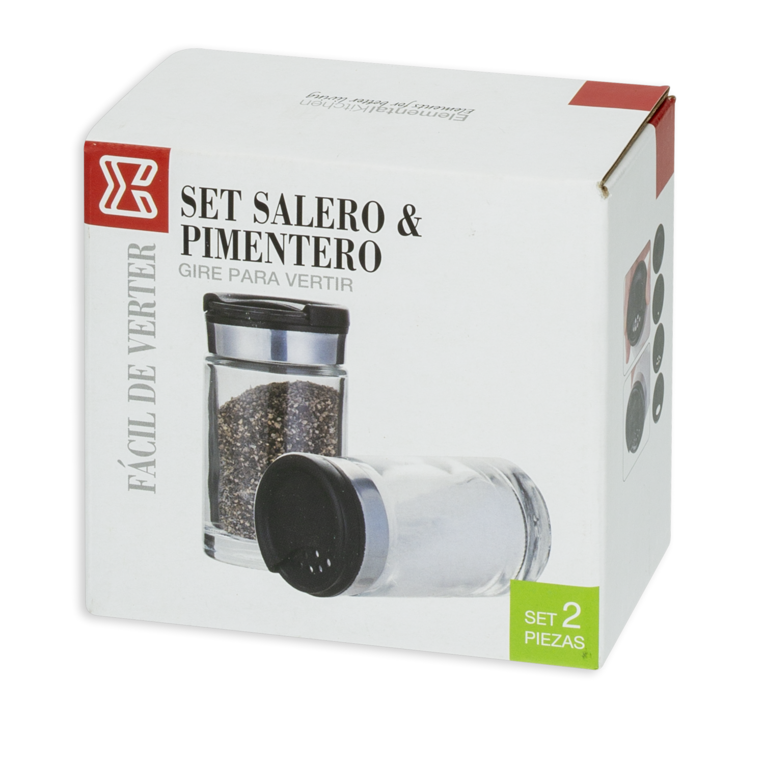 Salero Pimentero De Mesa Pimentero SINOGLASS Unidad