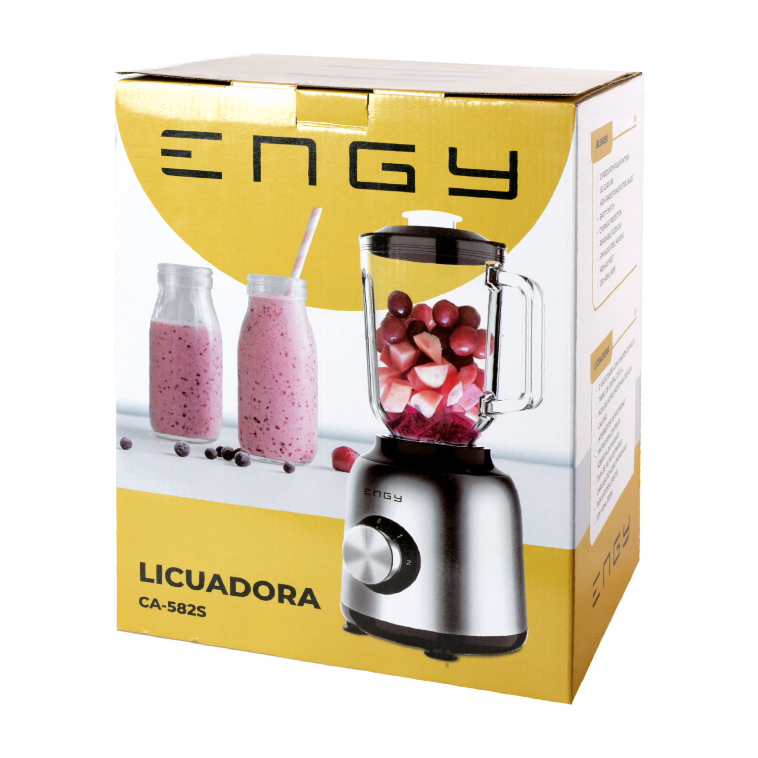 Licuadora De 4 Cuchillas Modelo Ca-582S ENGY 800 Watts