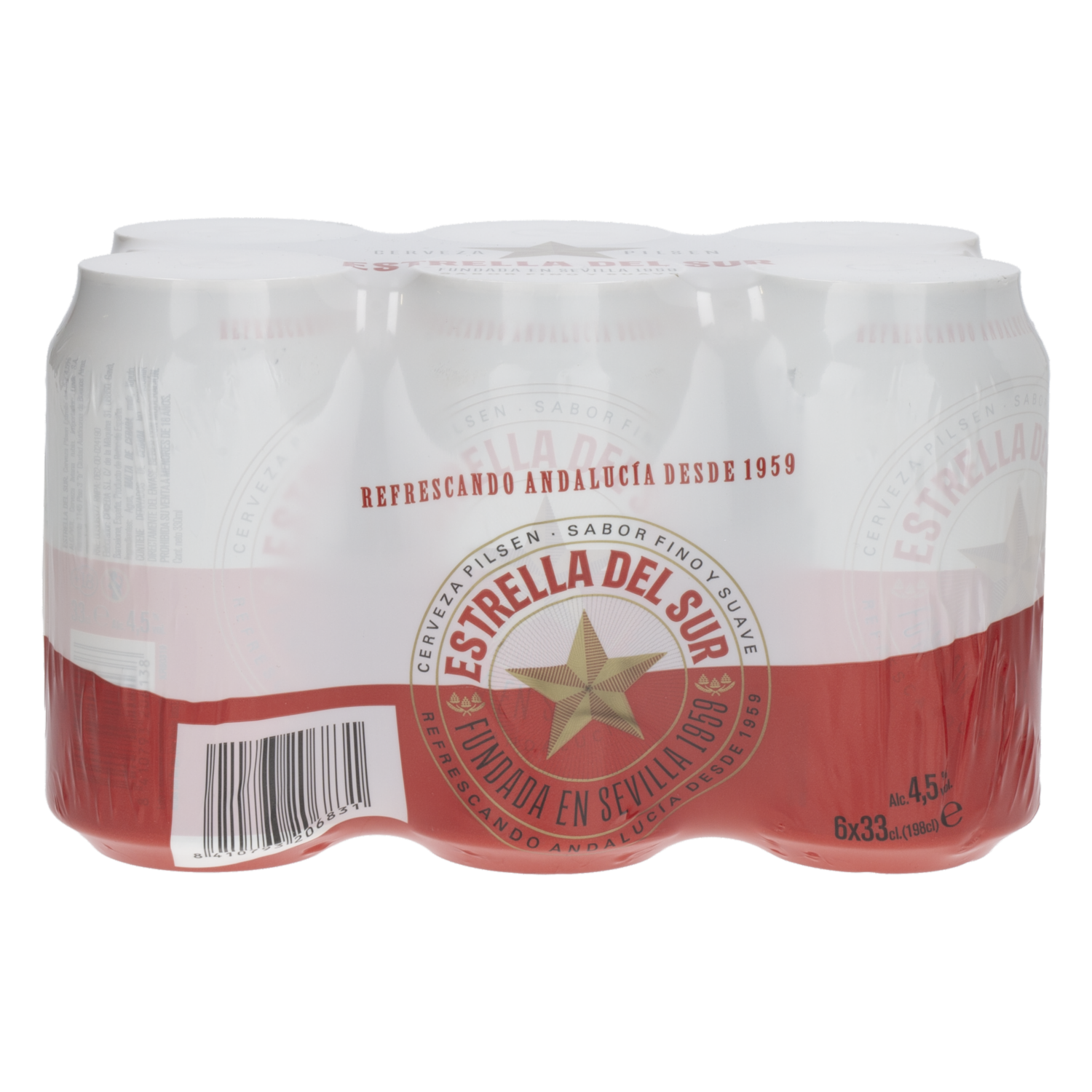 Cerveza Importada ESTRELLA DEL SUR 6 X 330 Ml