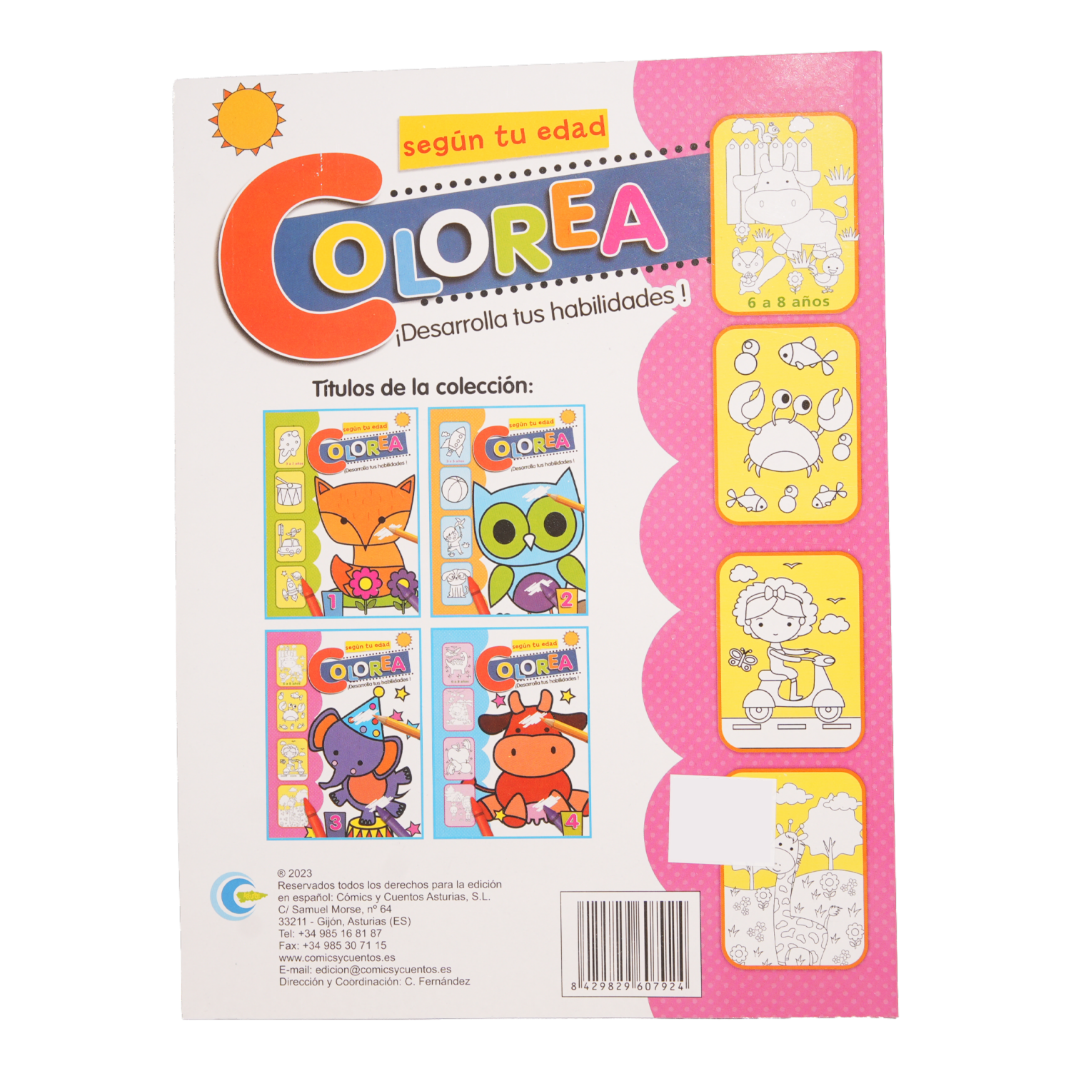 Libro Colorea Segun Tu Edad EDARSI 30 Páginas