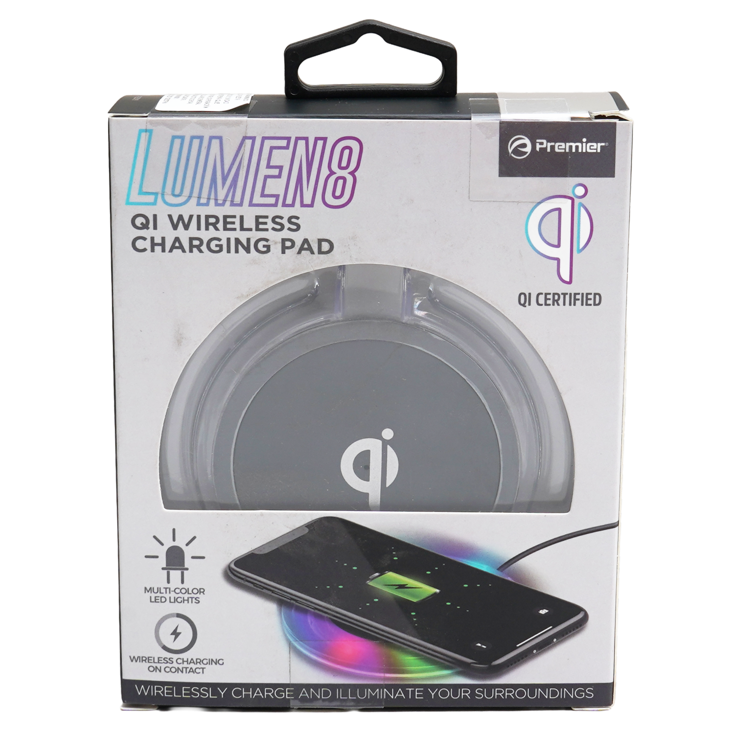 Cargador Pad Con Iluminación Led Lumen 8 PREMIER Inalámbrico