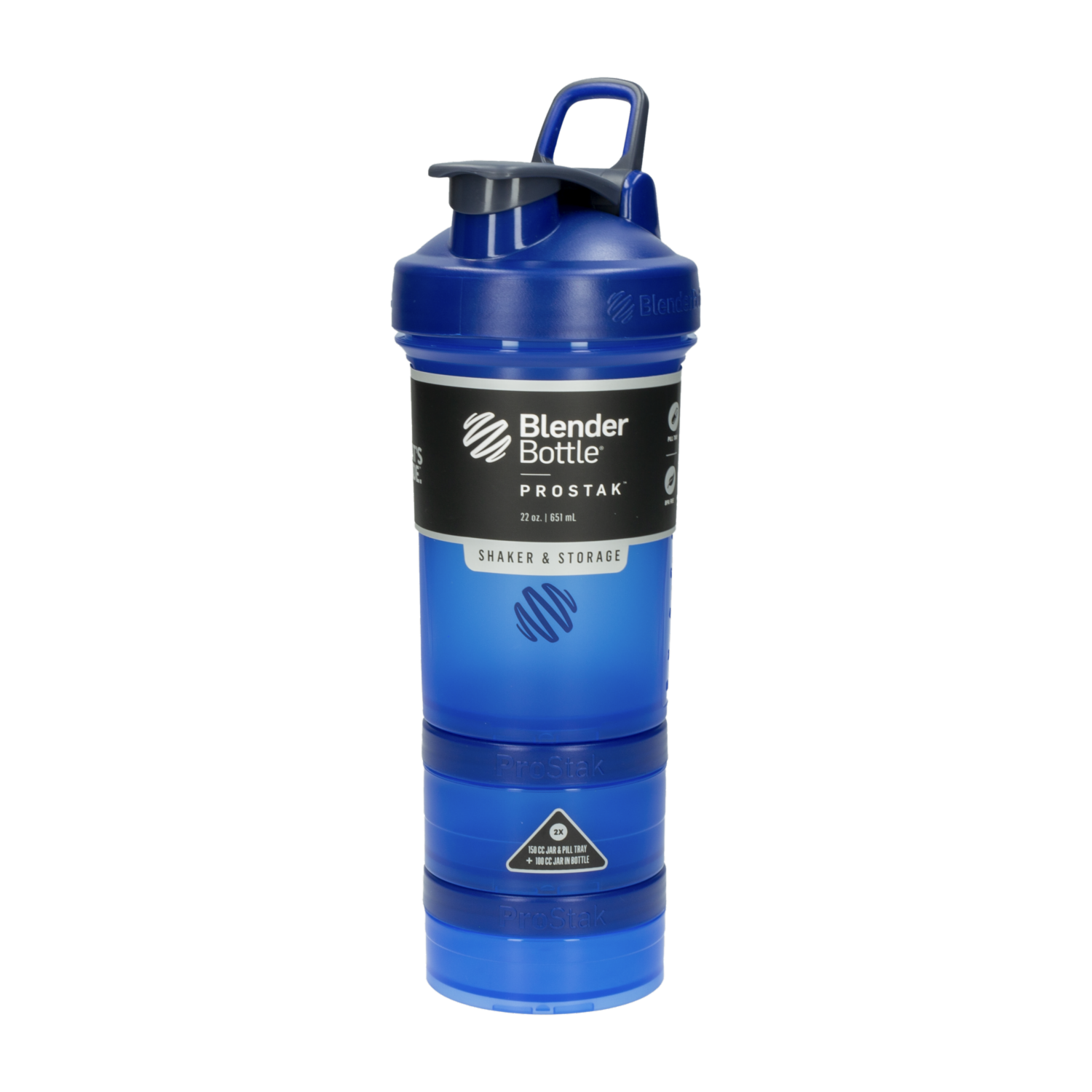 Tomatodo Prostack Azul Con Almacenador De Proteína BLENDER BOTTLE 651 Ml
