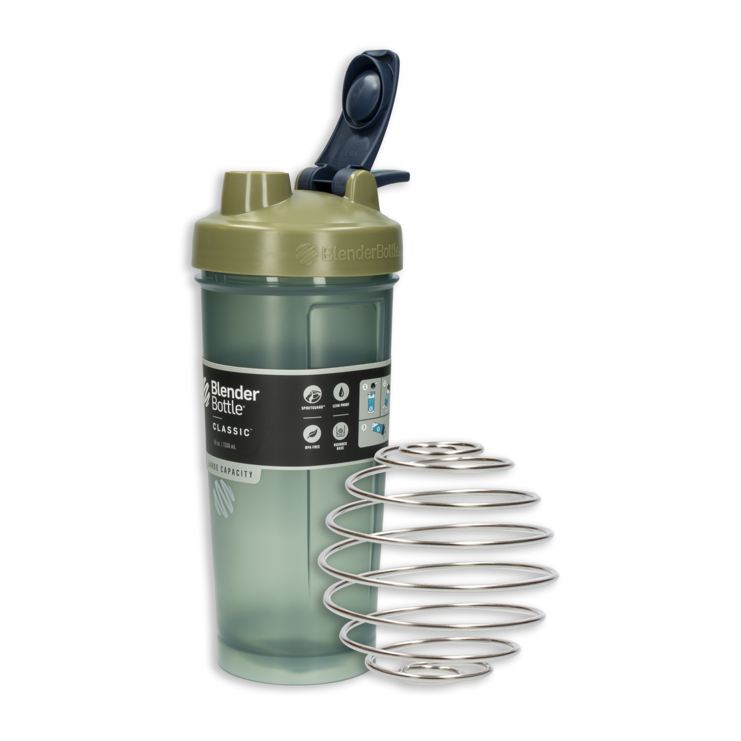 Tomatodo Classic Verde Con Bola Mezcladora BLENDER BOTTLE 1330 Ml