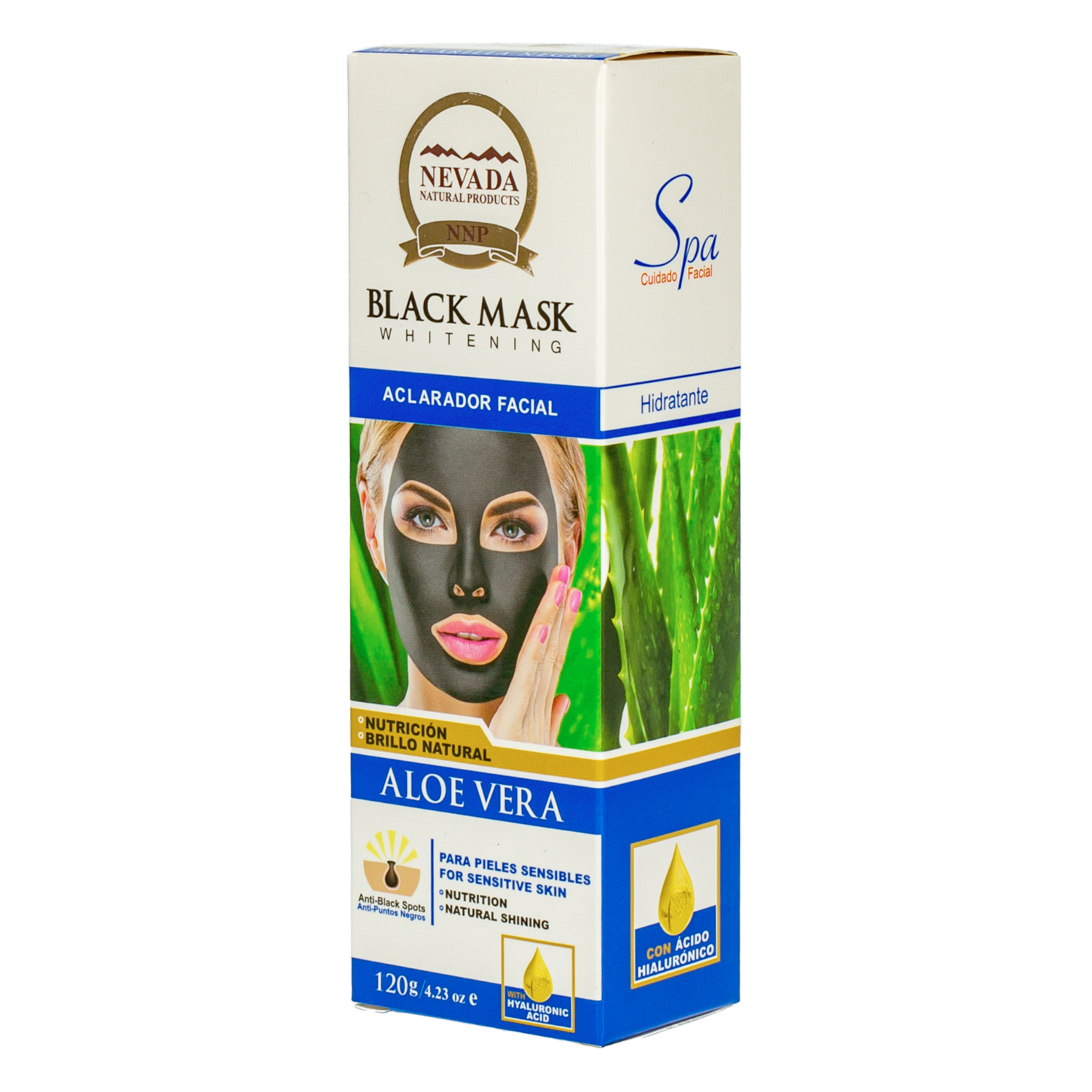 Mascarilla Facial De Black Mask Aloe Vera NEVADA 120 G