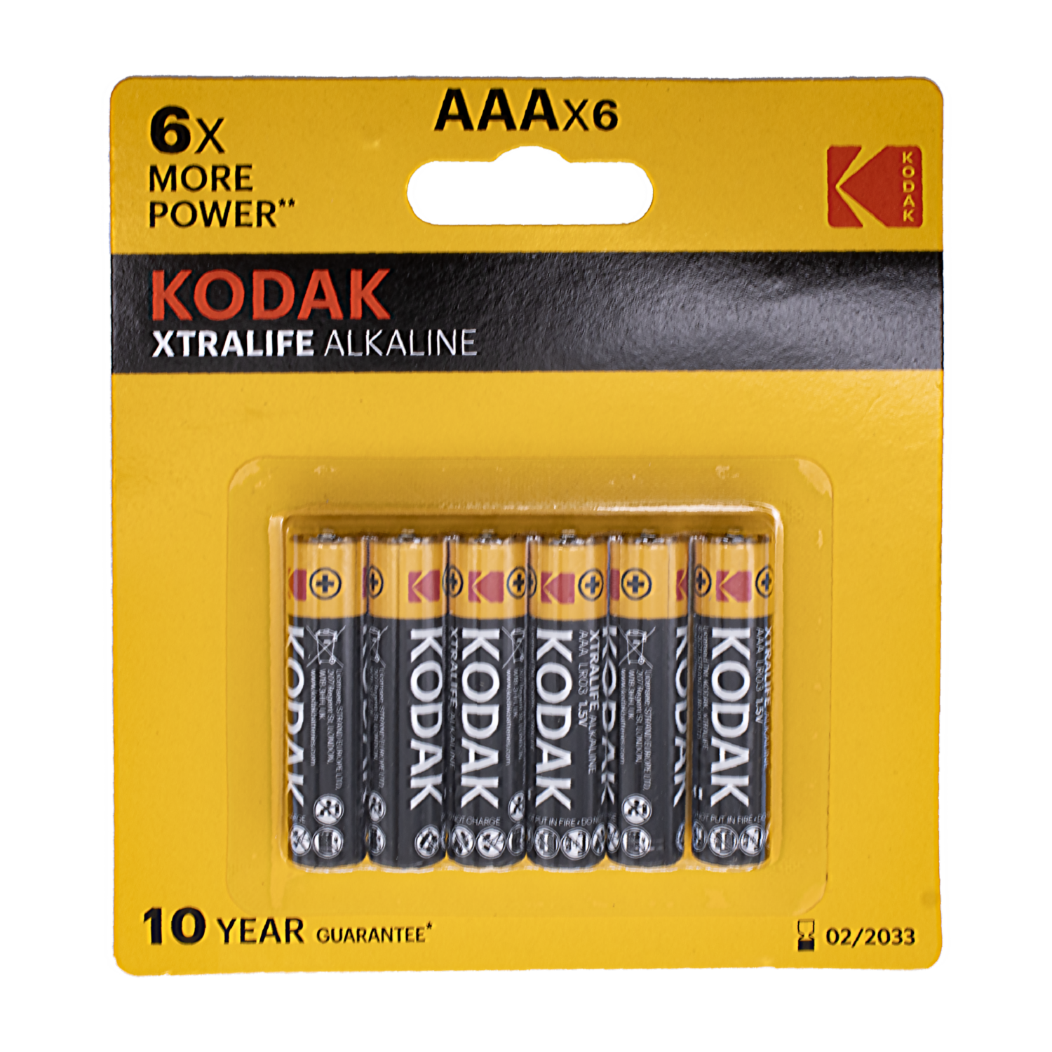 Pilas Alcalina AAA KODAK X 6 Uds