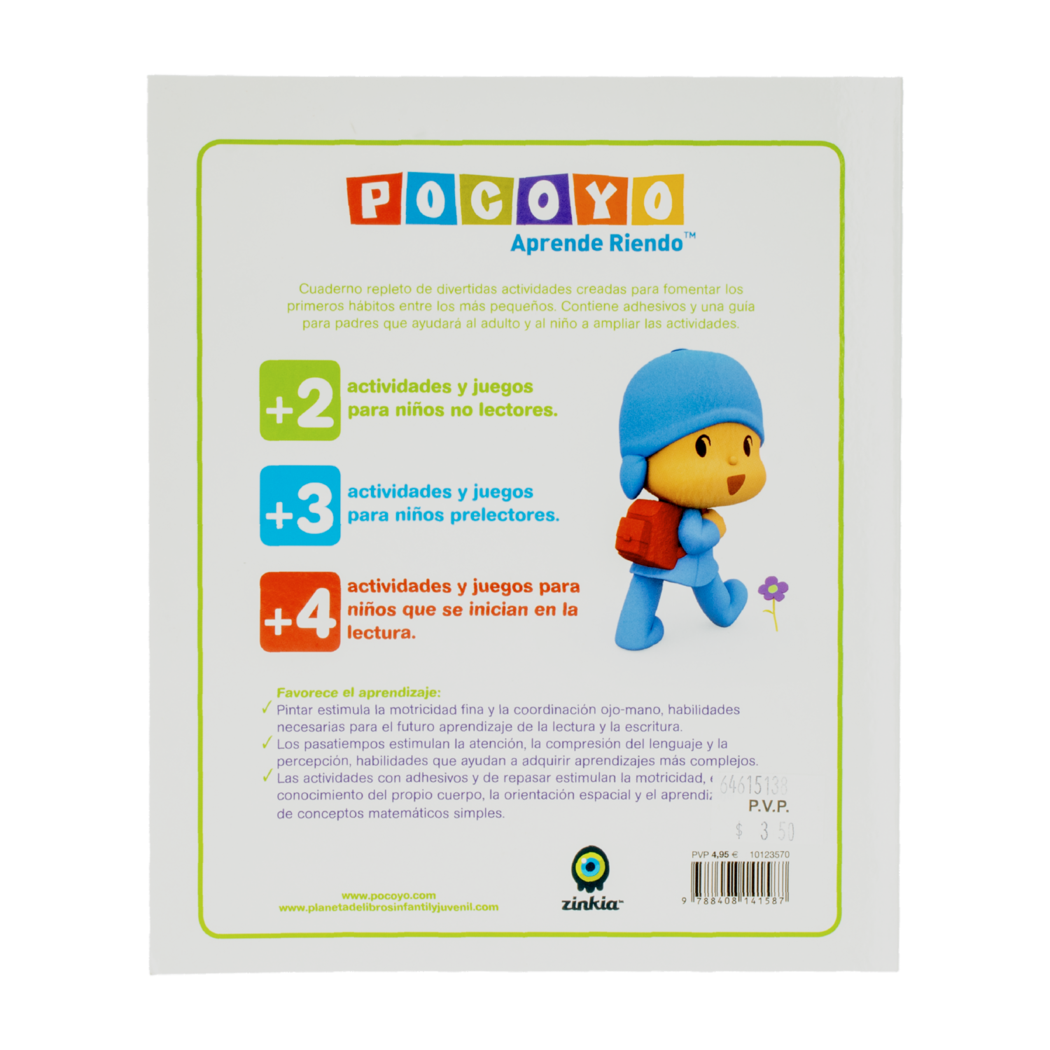 Libro Infantil Crece Y Aprende Con Pocoyo MR.BOOKS 40 Páginas