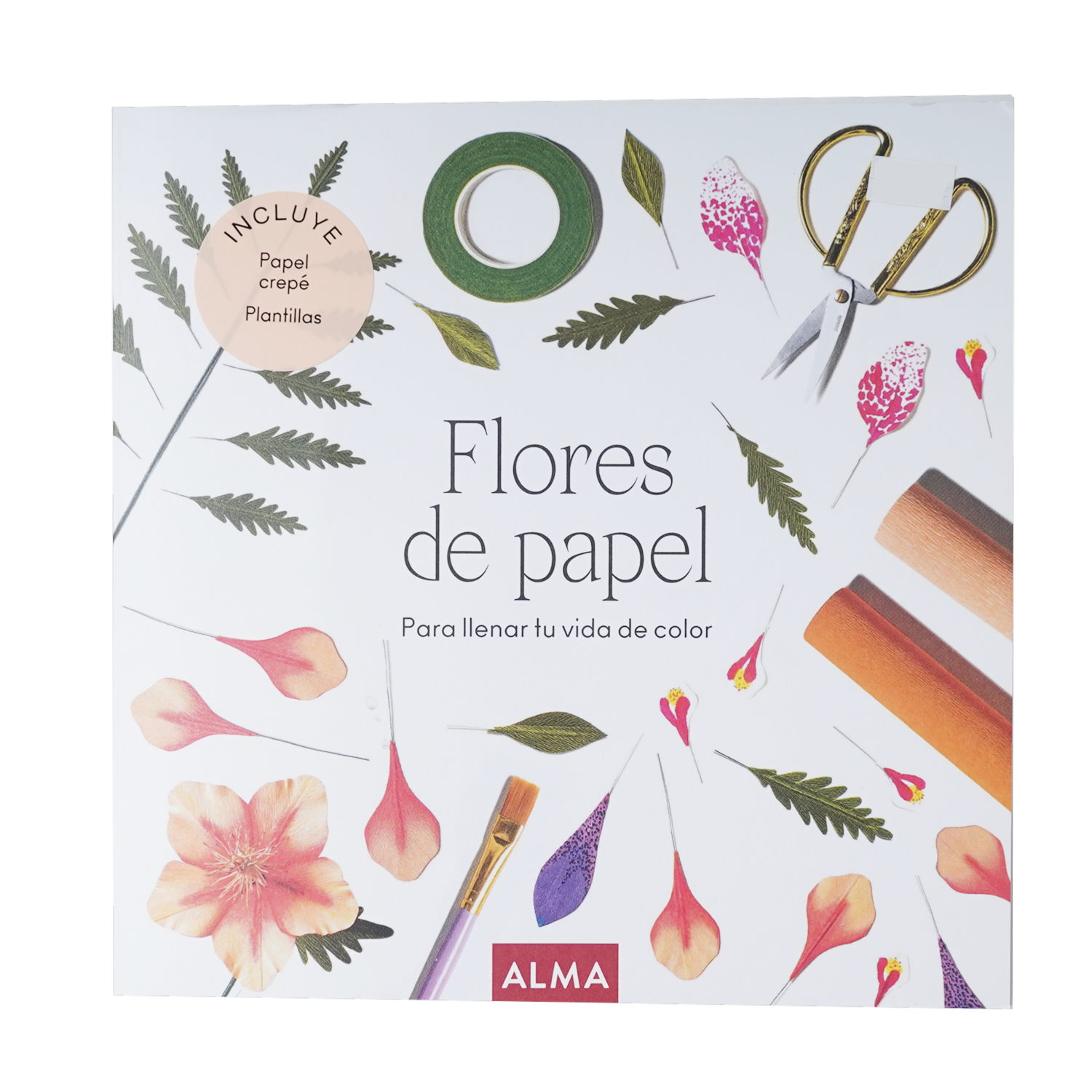 Libro Flores De Papel Para Llenar Tu MR.BOOKS 35 Páginas