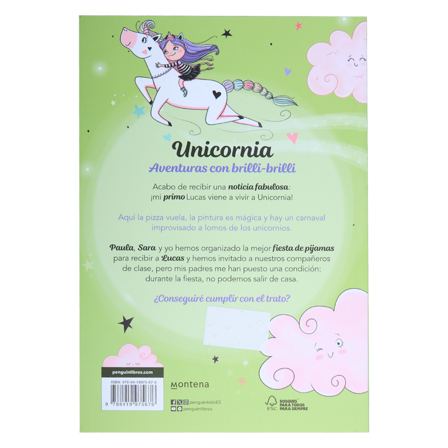 Libro Unicornia 10 Una Fiesta De Pijama MONTENA 117 Páginas