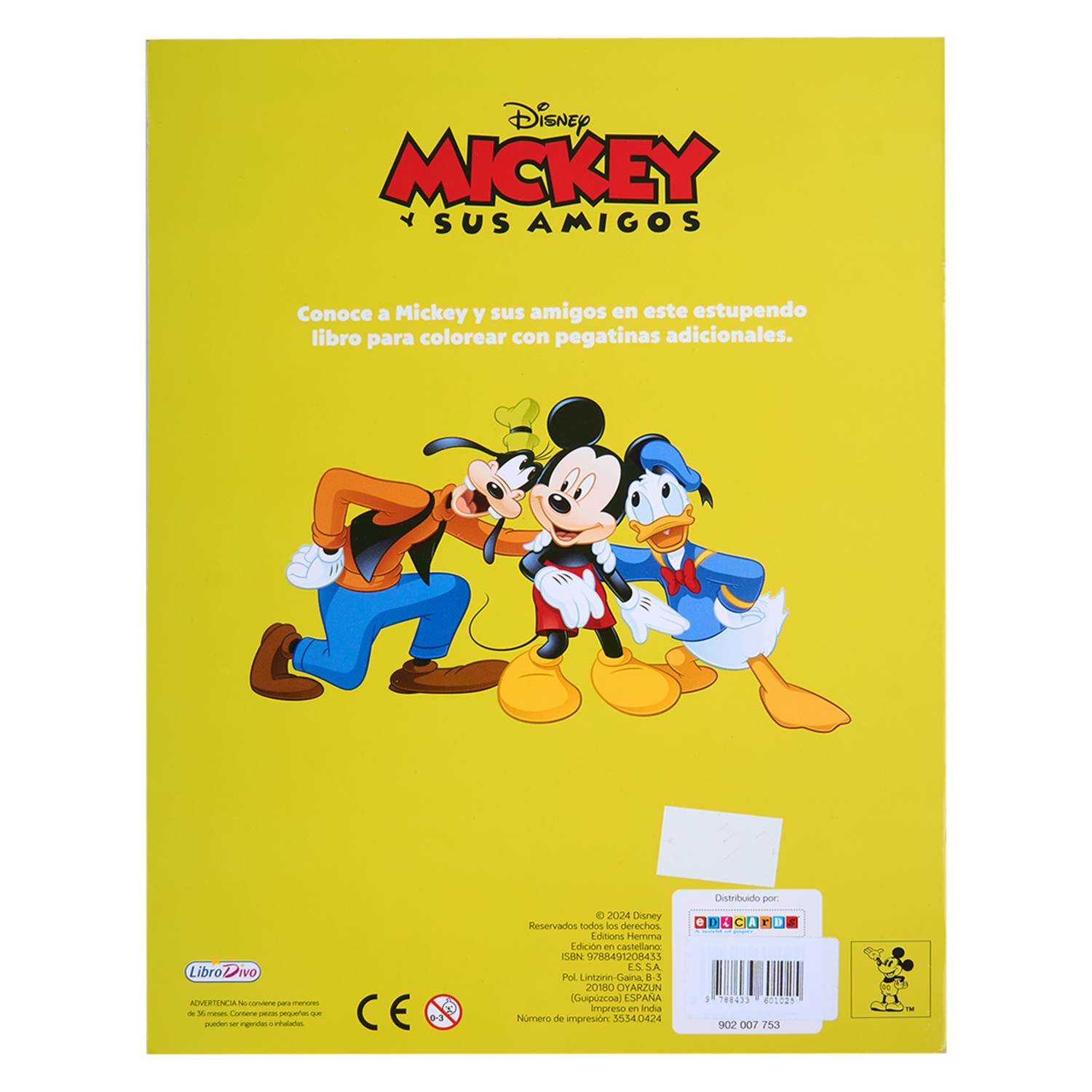 Libro Disney Mickey Y Sus Amigos LIBRO DIVO 20 Páginas
