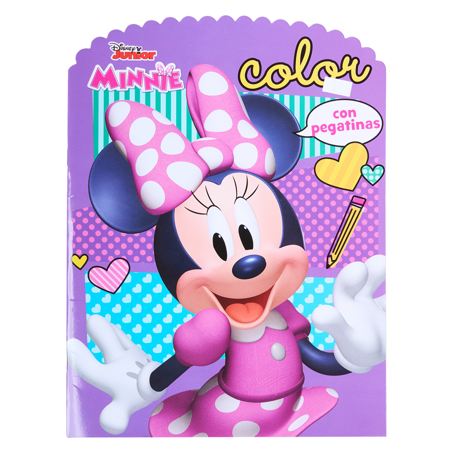 Libro Minnie Color Con Pegatinas Fondo Morado LIBRO DIVO 20 Páginas