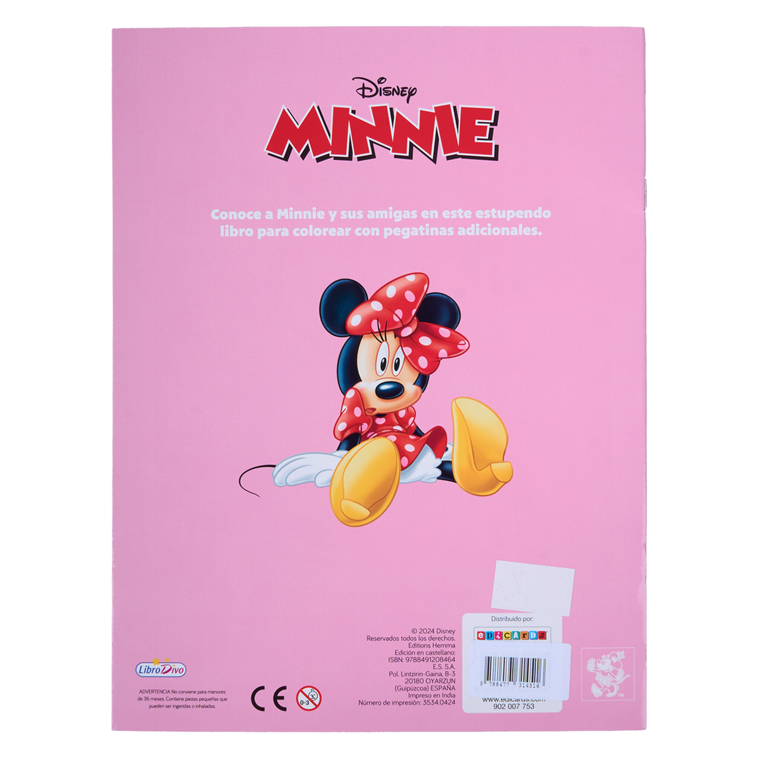 Libro Disney Minnie Color LIBRO DIVO 20 Páginas