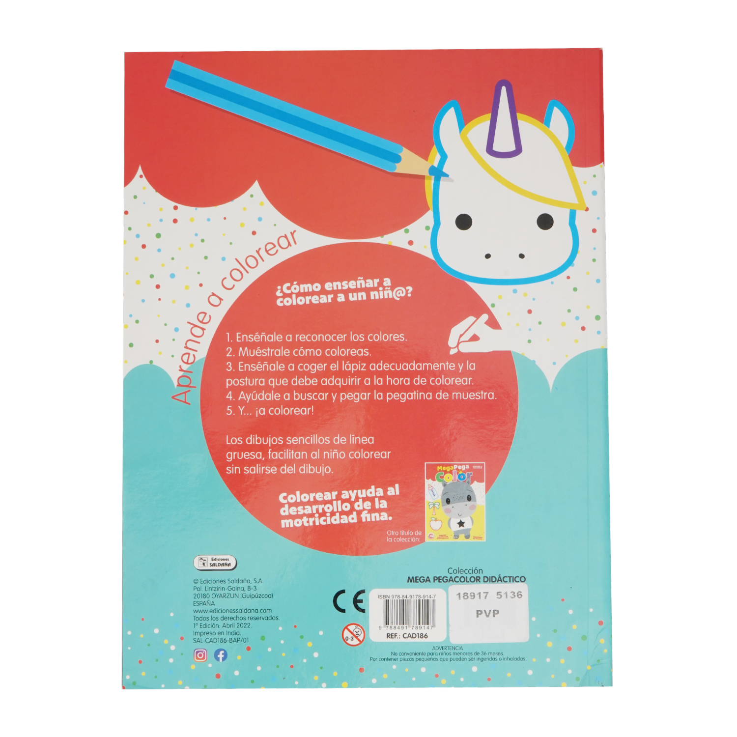 Libro Megapega Color SALDAÑA 65 Páginas