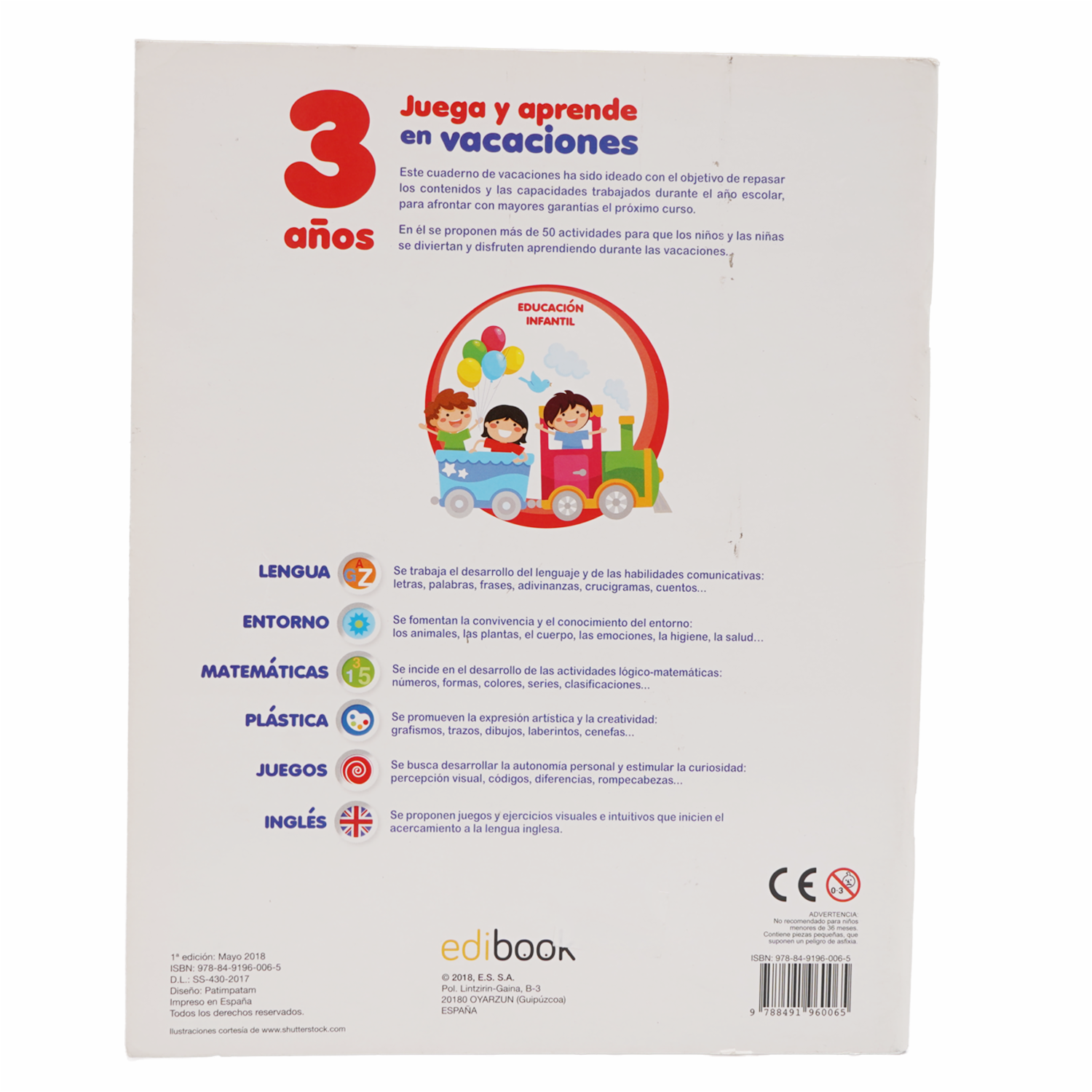 Libro Cuaderno De Vacaciones Para María 3 Años EDIBOOK 64 Páginas