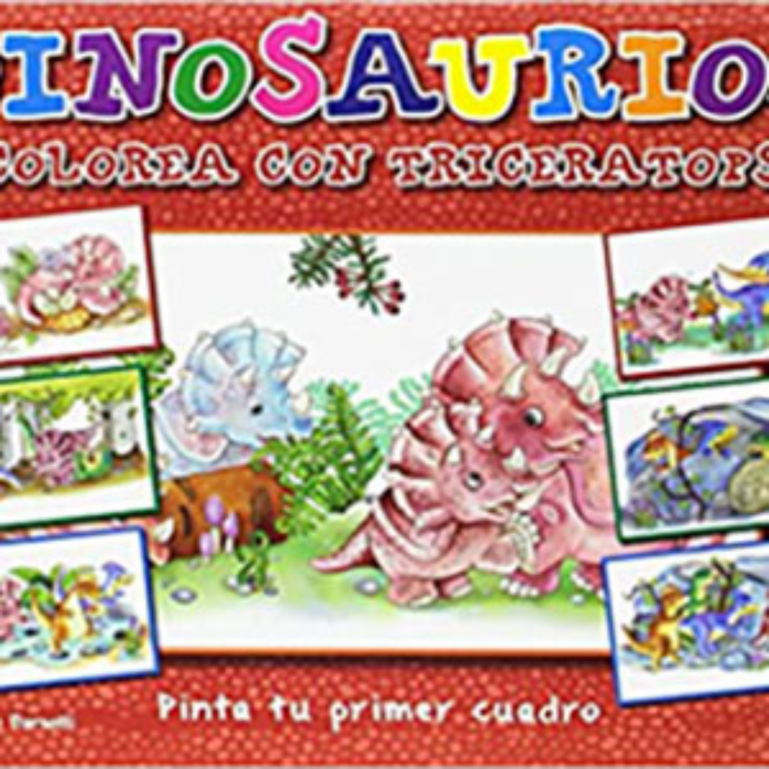 Libro Colorea Con Triceratops ESTUDIO DIDÁCTICO 43 Páginas