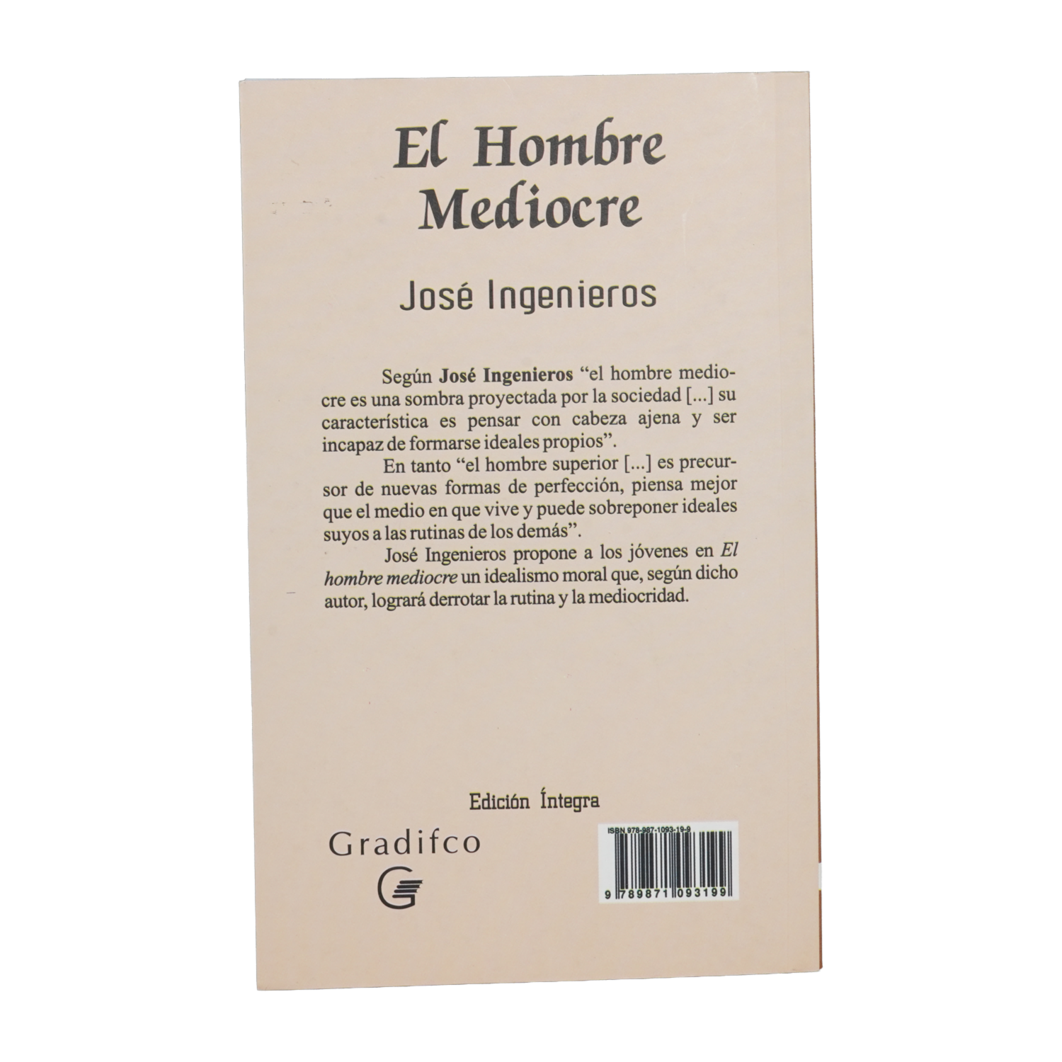 Libro El Hombre Mediocre MR.BOOKS Unidad
