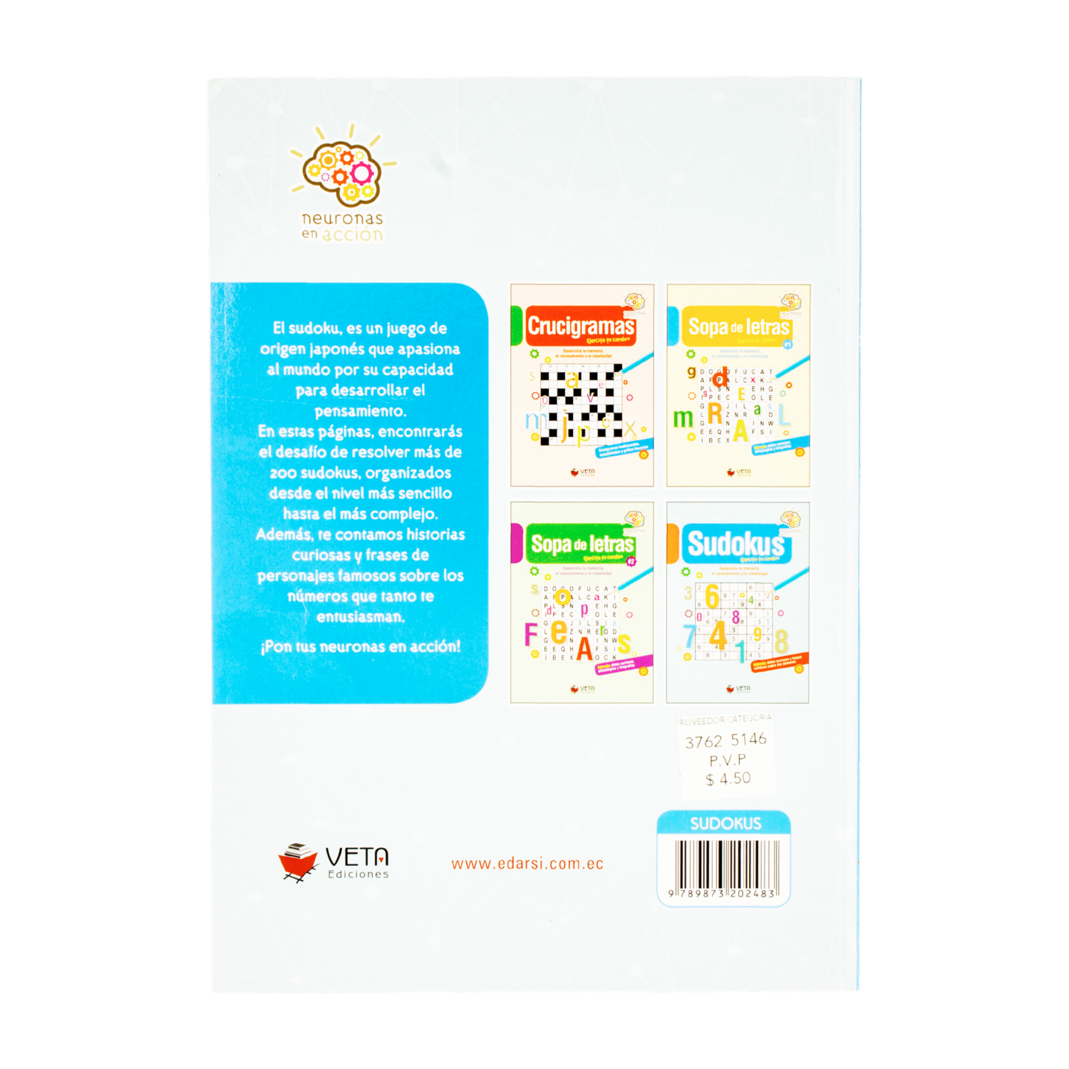 Sudoku Libro De Pasatiempos GUADAL 64 Páginas