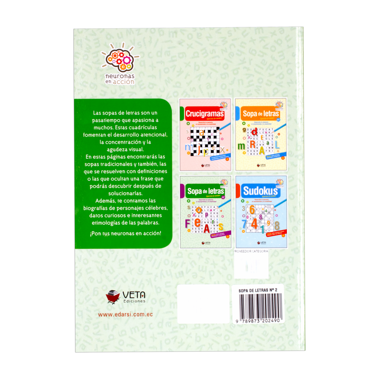 Libro Sopas De Letras N 2 GUADAL 79 Páginas