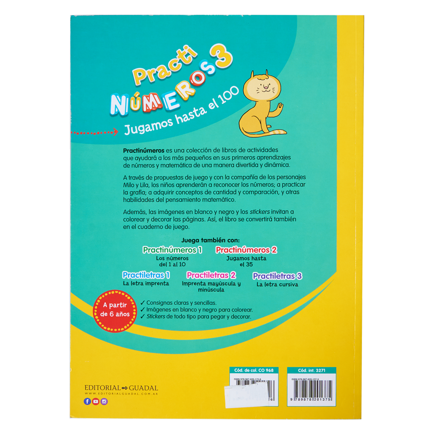 Libro Practi Números 3 Jugamos Hasta El 100 MR.BOOKS 42 Páginas