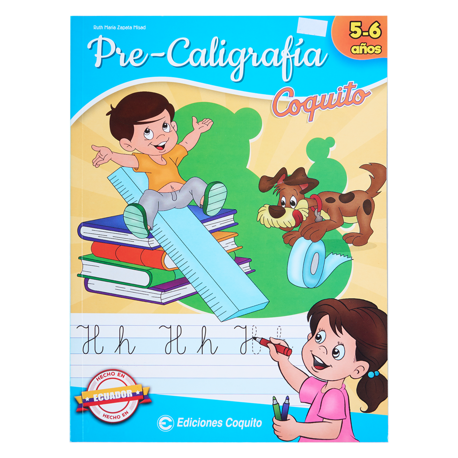 Libro Pre Caligrafía 5-6  Años COQUITO 36 Páginas