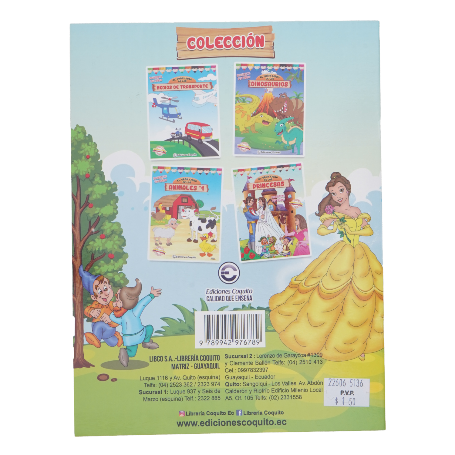 Gran Libro Col 4 Títulos De Las Princesas COQUITO 32 Páginas